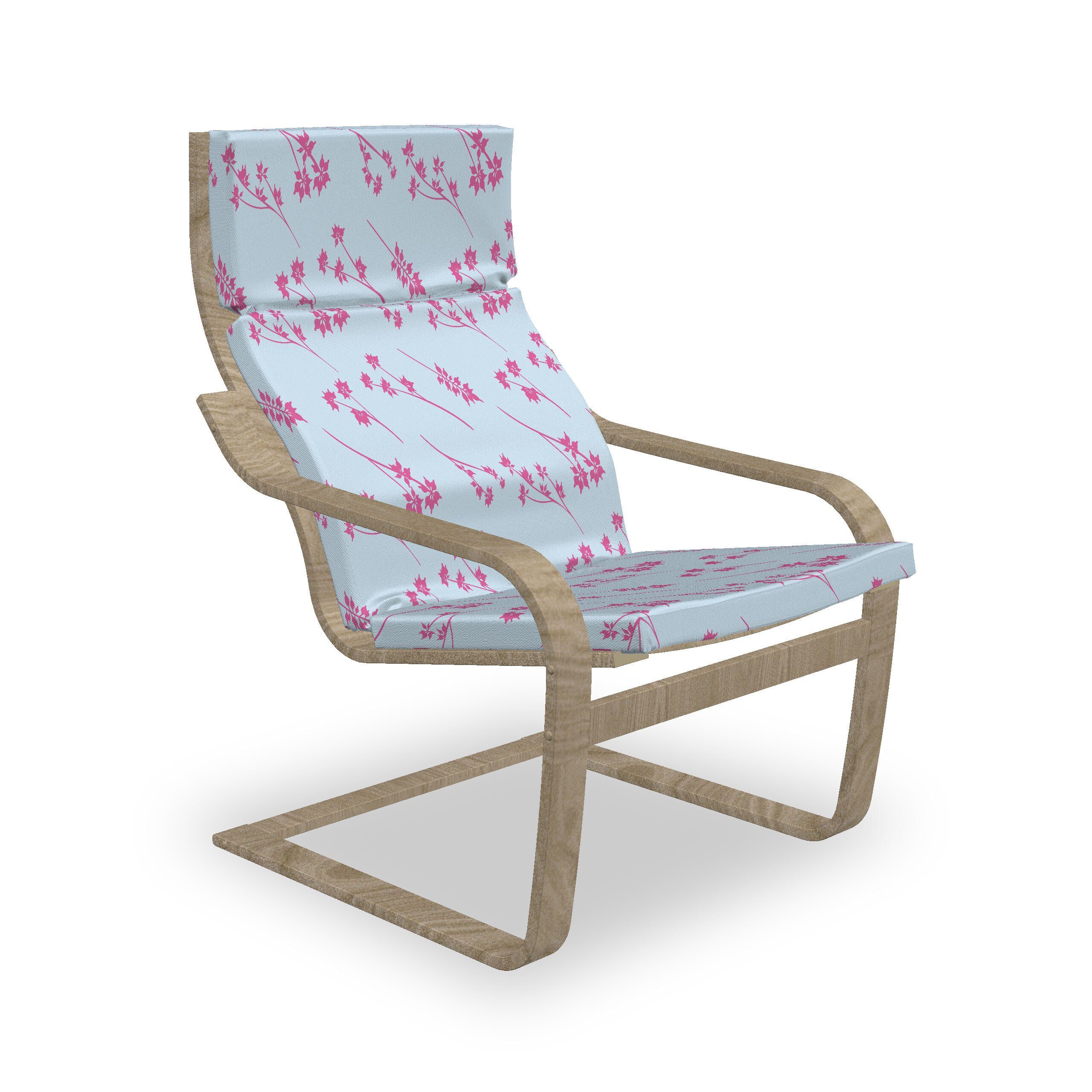 Abakuhaus Stuhlkissen Sitzkissen mit Stuhlkissen mit Hakenschlaufe und Reißverschluss, Blau Und Pink Eucalyptus Blooming