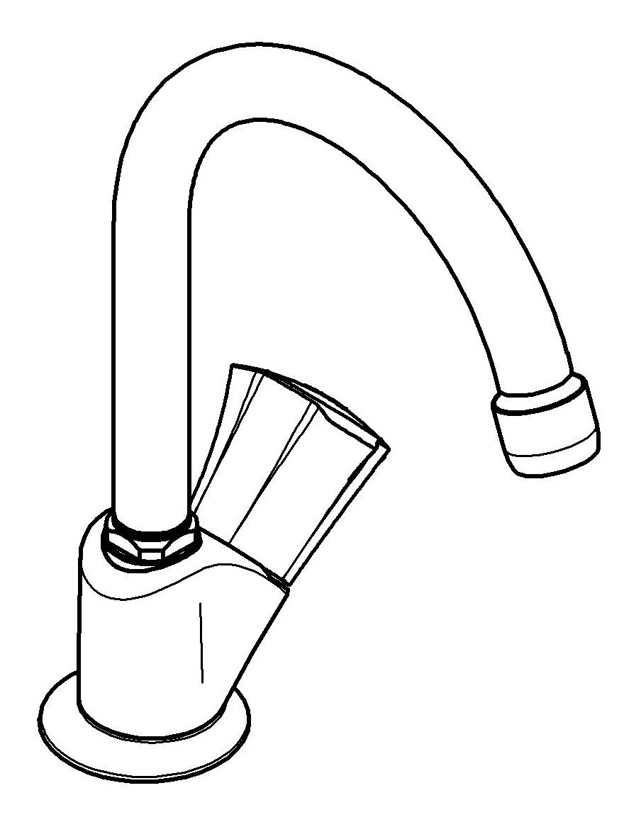 Grohe Standventil Costa Mit schwenkbarem Auslauf Ausladung 136 mm - Chrom