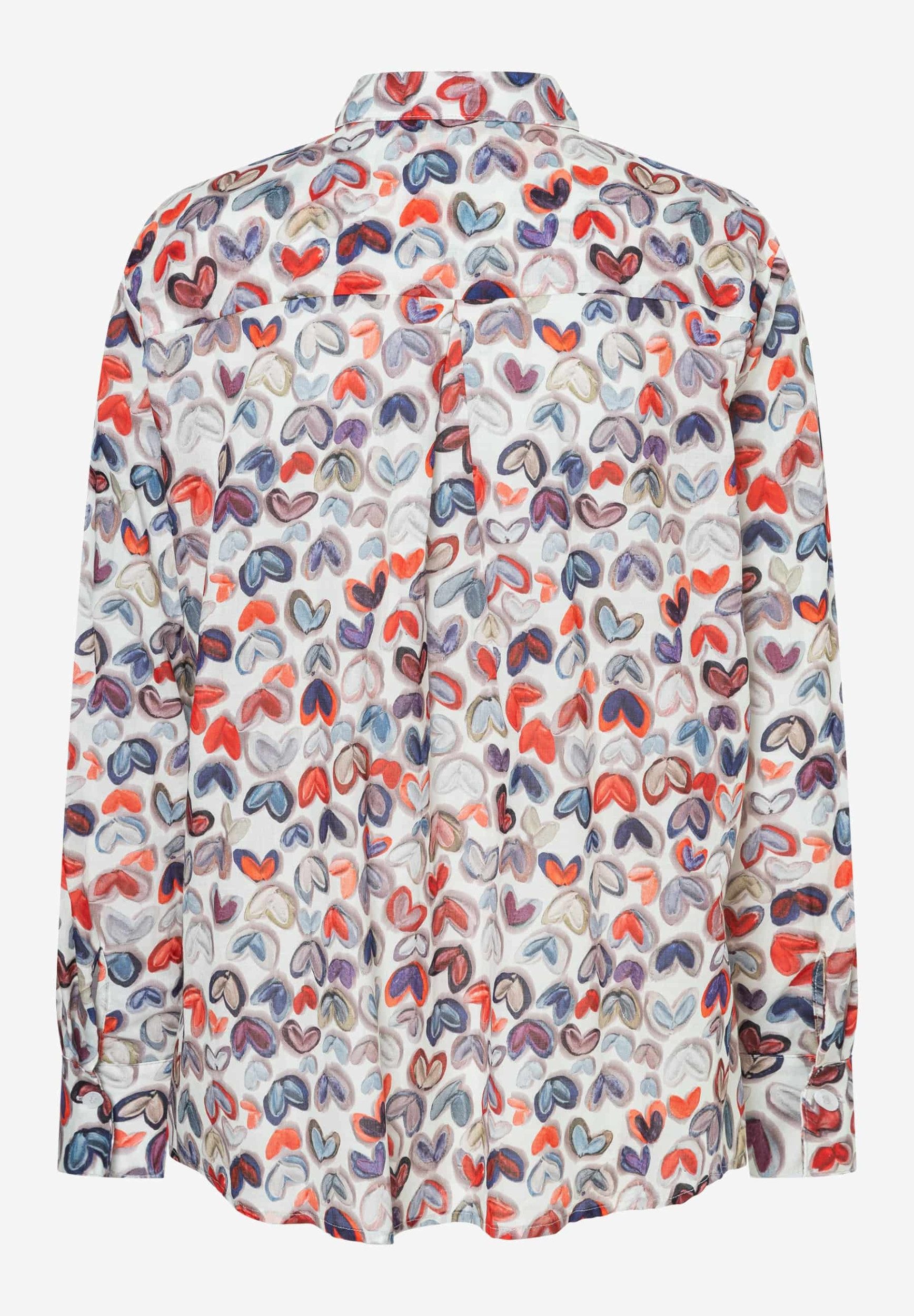 MORE&MORE Hemdbluse Printed CO-Voile Blo günstig online kaufen