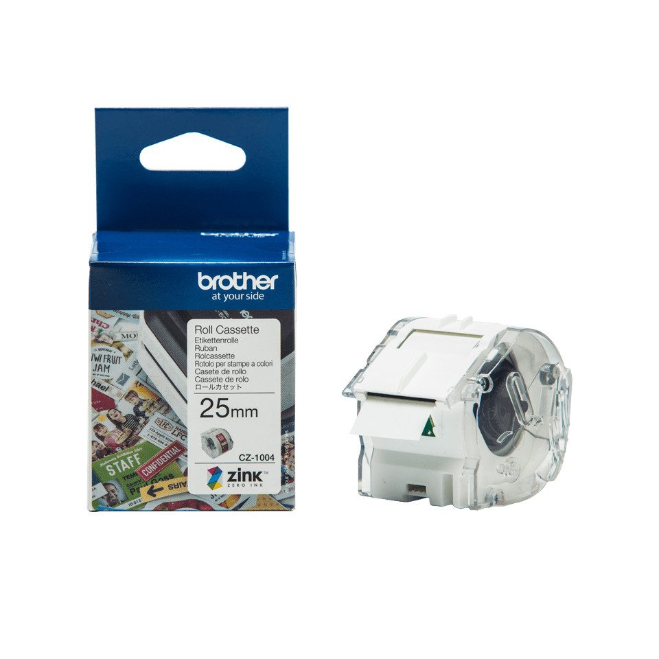 Brother Farbetikettenrolle CZ-1004 BxL 25mm x 5m Tintenpatrone