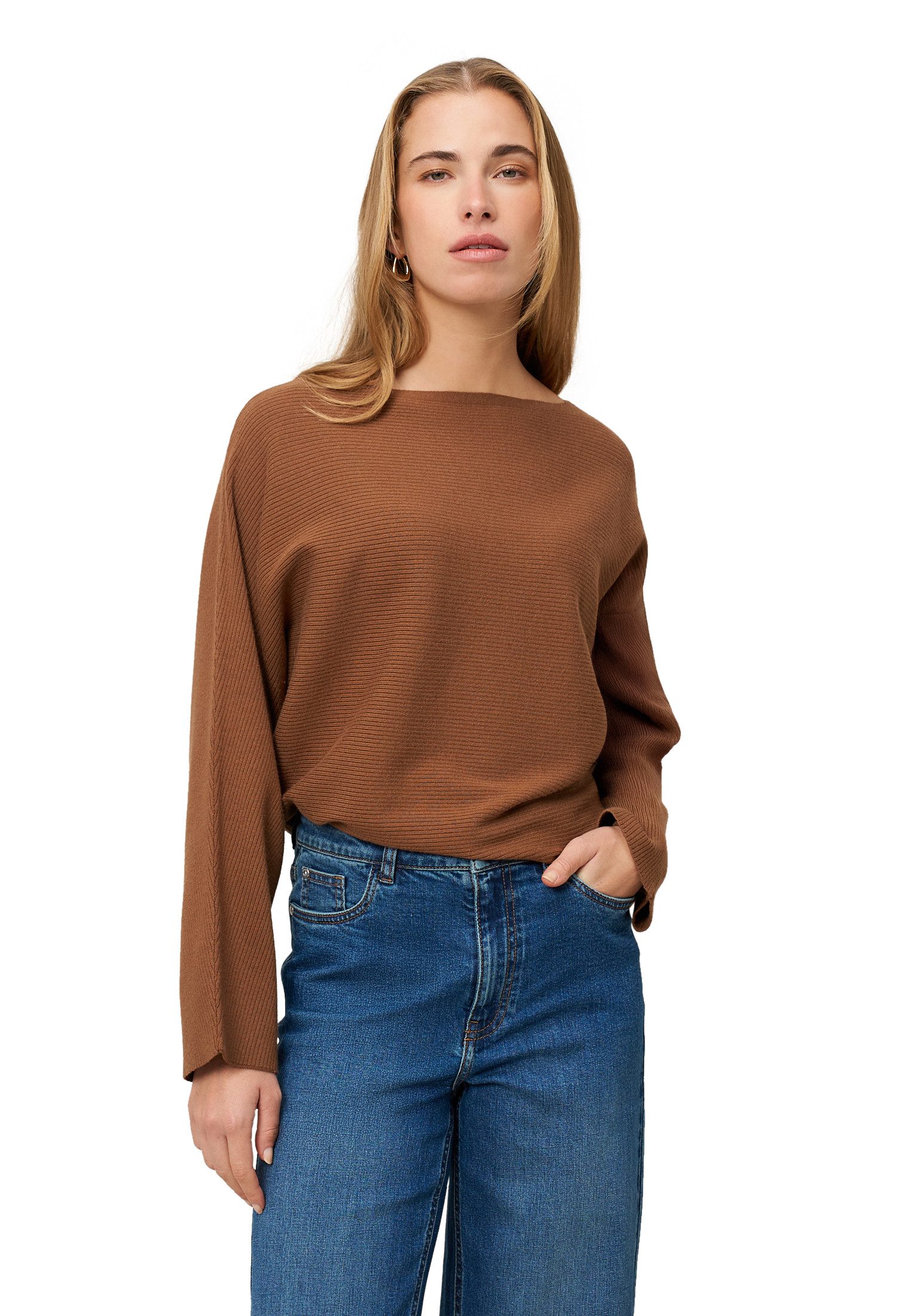 Zero Strickpullover Damen mit U-Bootausschnitt (1-tlg) Plain/ohne Details