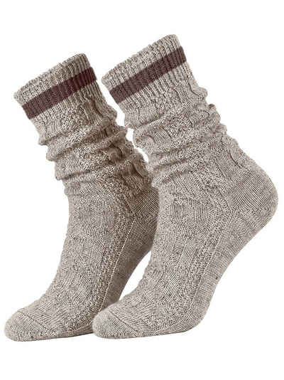 Moschen-Bayern Традиційні шкарпетки Традиційні шкарпетки Trachtenstrumpf Herren Trachtenstümpfe Wollsocken Zopfmuster