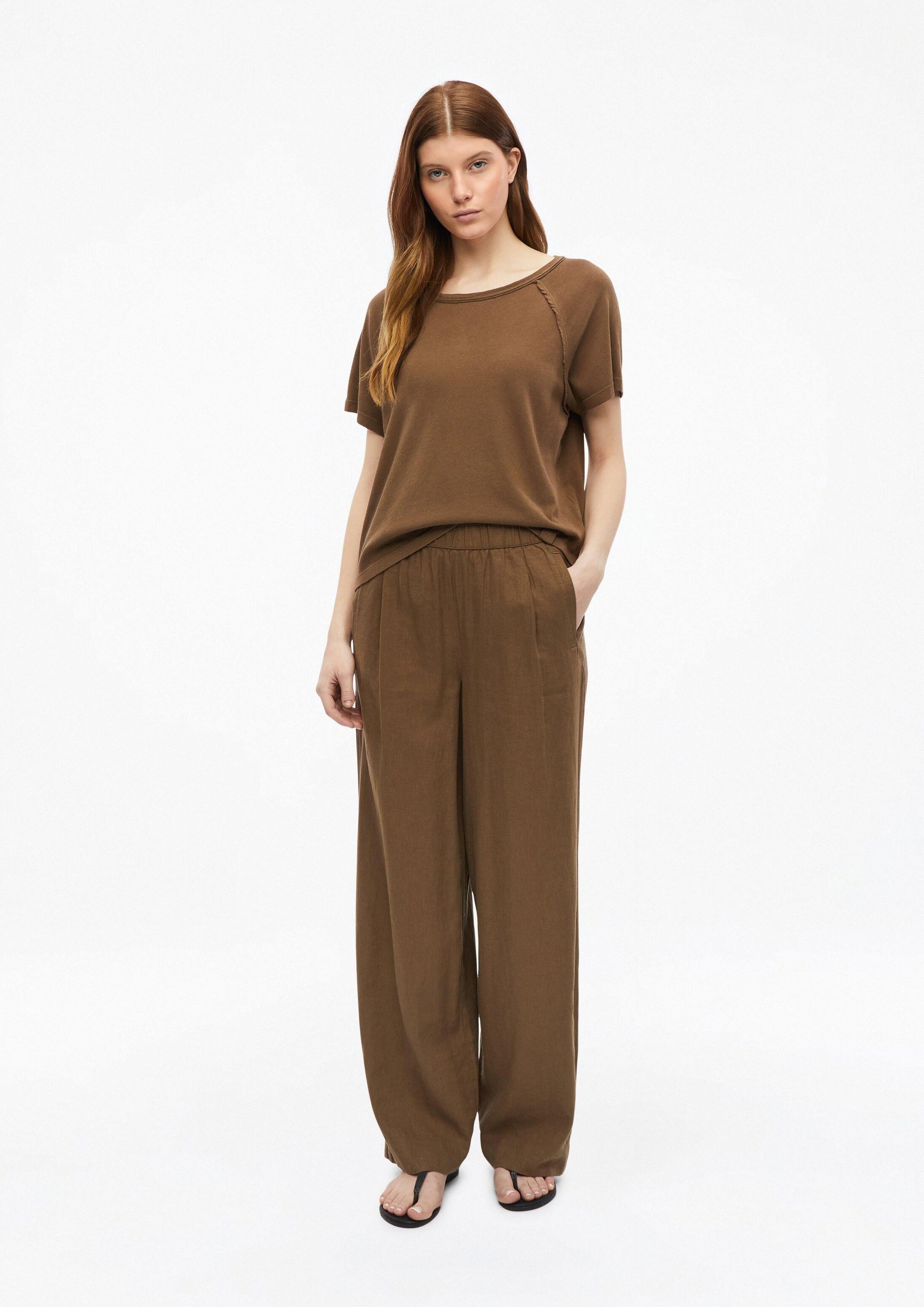 s.Oliver Chinos Hose Leinenmixhose mit Elastikbund