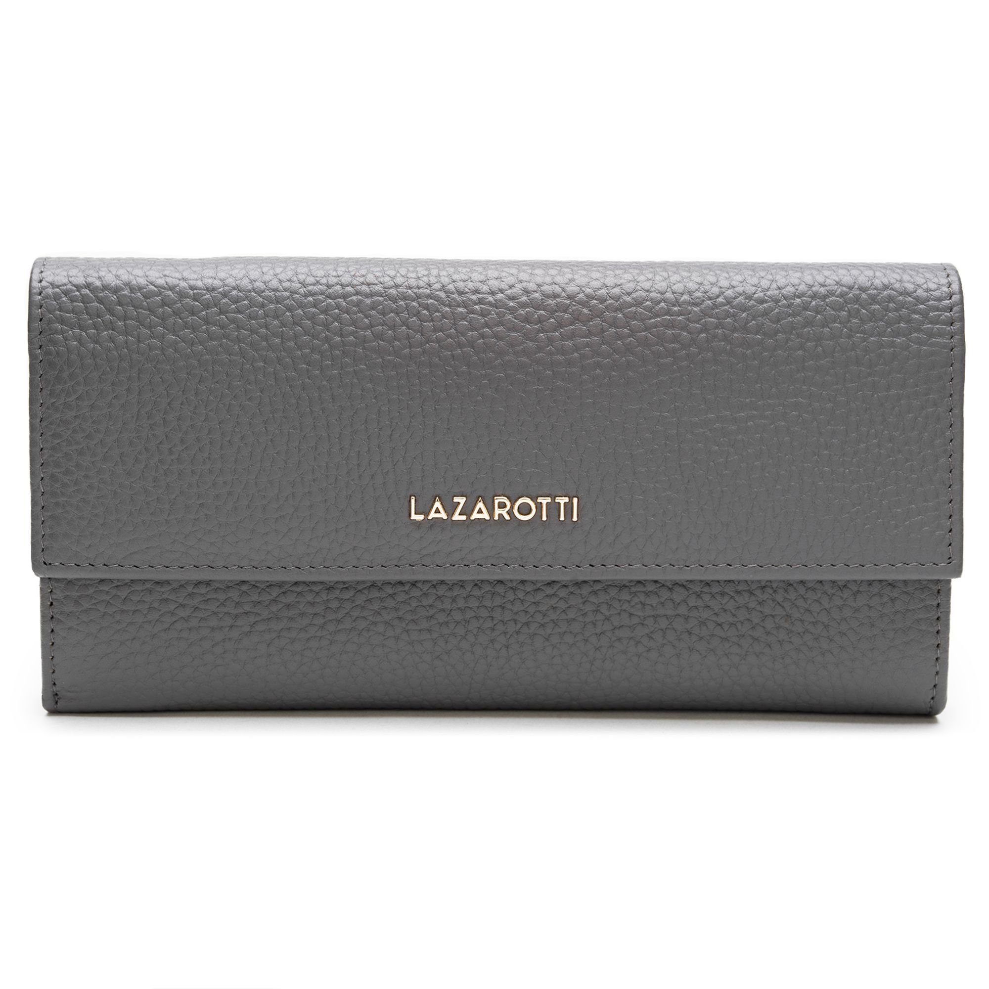 Lazarotti Geldbörse Bologna Leather, Leder grey