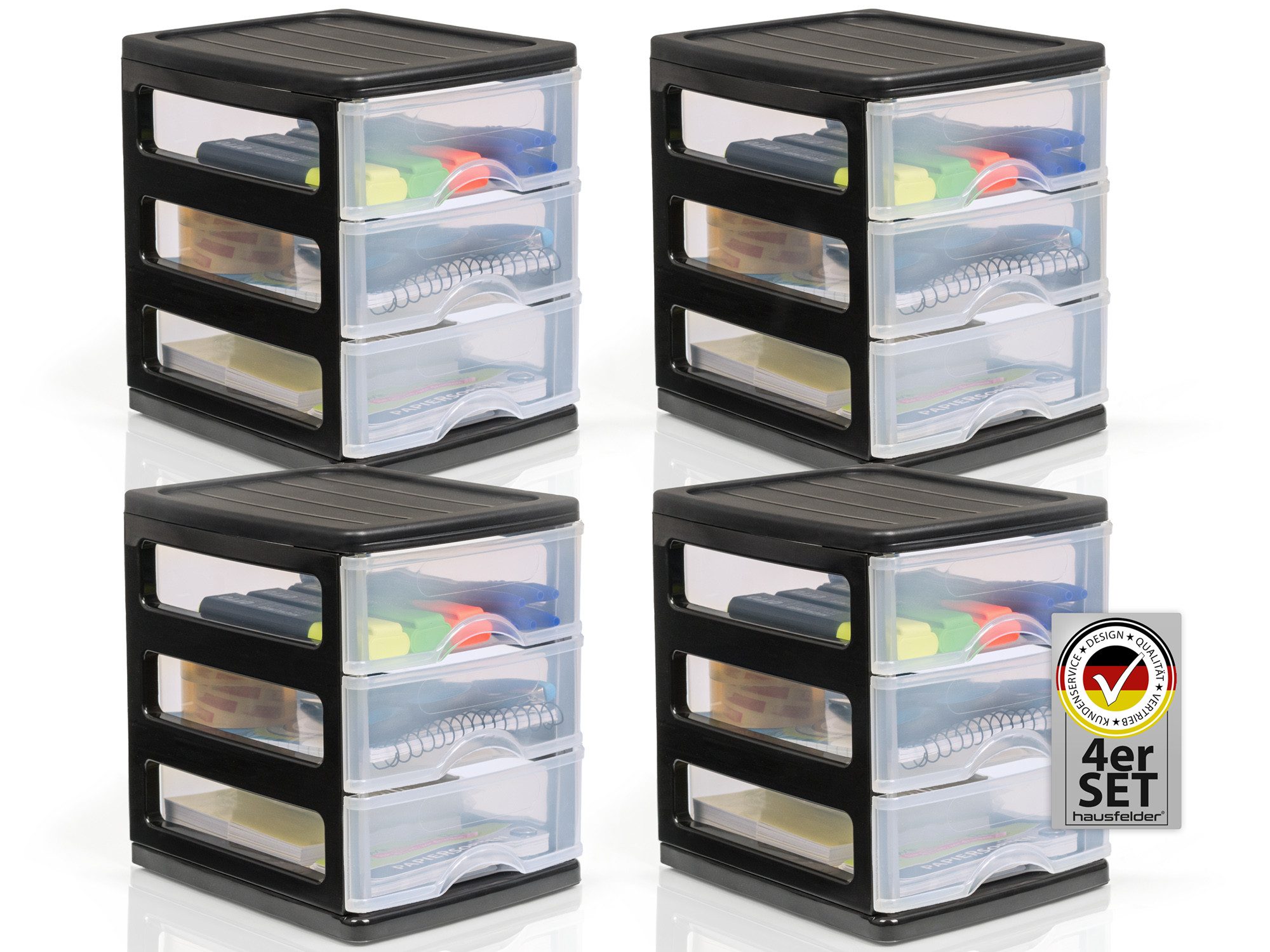 Hausfelder Schubladenbox Schubladenschrank A6 4 Stk. günstig online kaufen