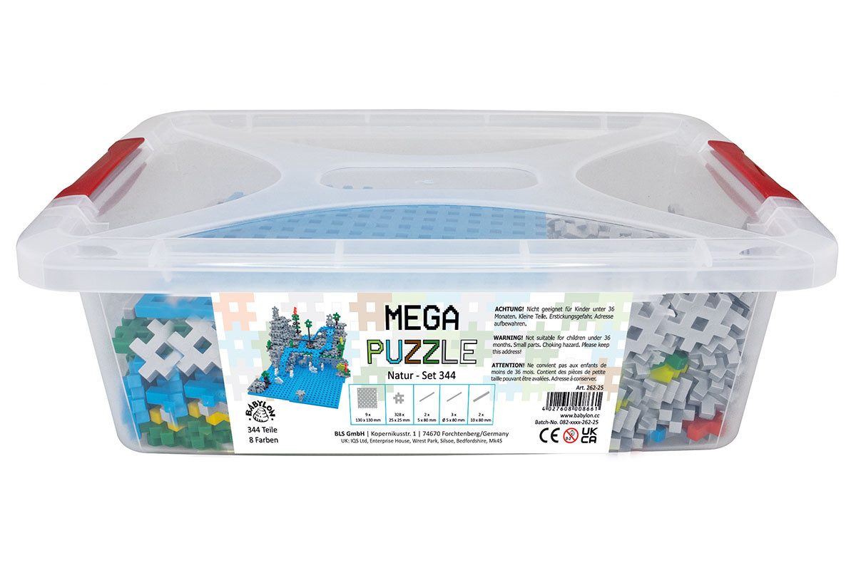 CHiLA MEGA PUZZLE Spielbausteine, (Natur, 344 St)
