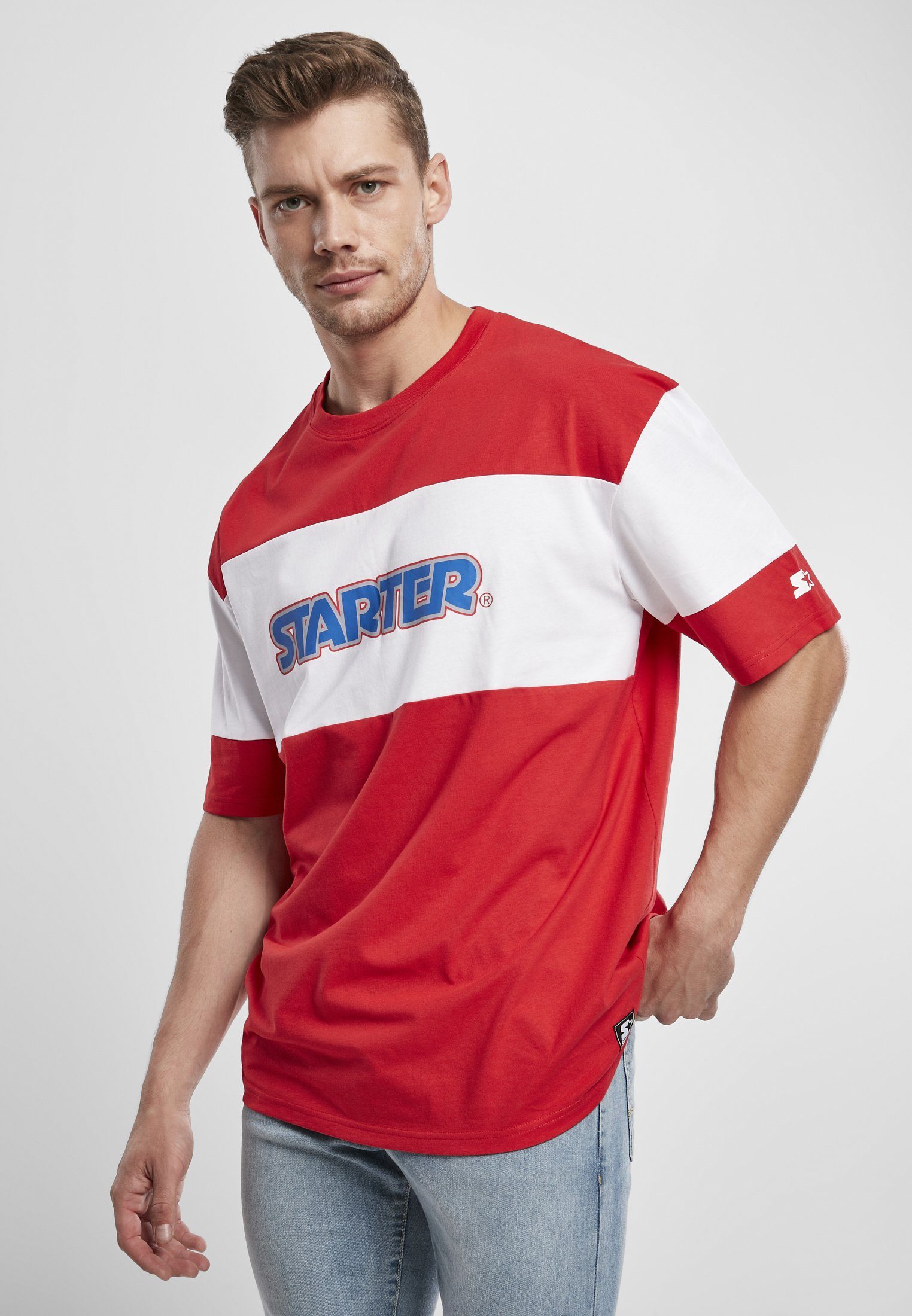 Starter Black Label T-Shirt Starter Block Jersey (1-tlg) cityred/white