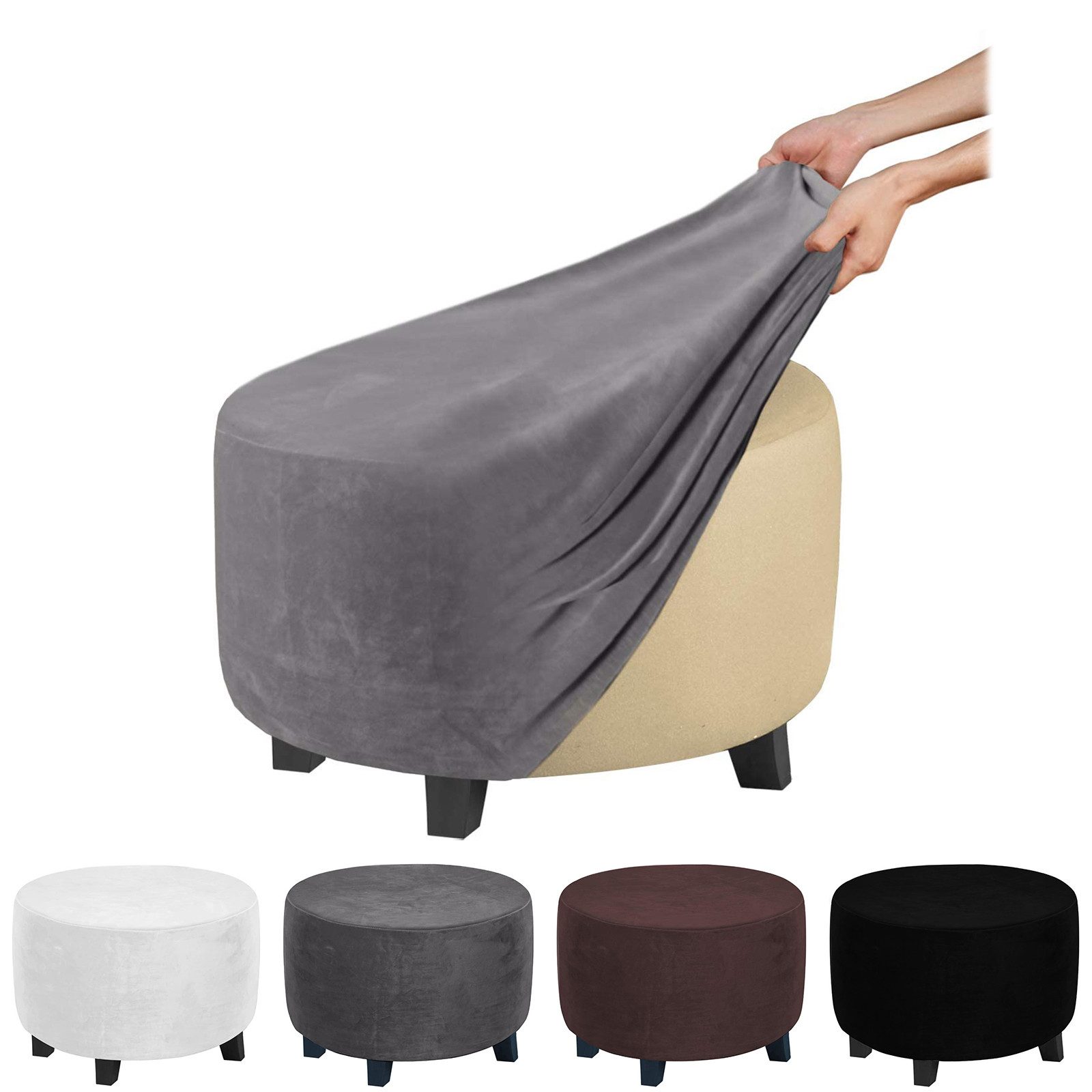 BTTO Stuhlhusse Hockerbezug Sofahusse Stretch Bezug Schonbezug Hocker Sofah günstig online kaufen