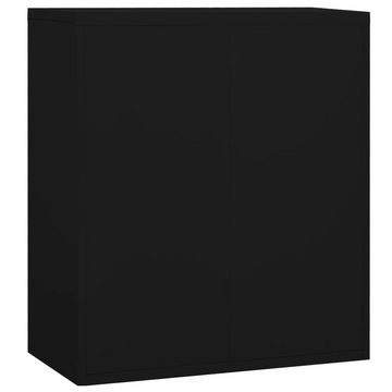 möbelando Aktenschrank 3007021 abschließbar aus Stahl in Schwarz mit 3 Schubladen. Abmessungen (LxBxH) 46x90x103 cm