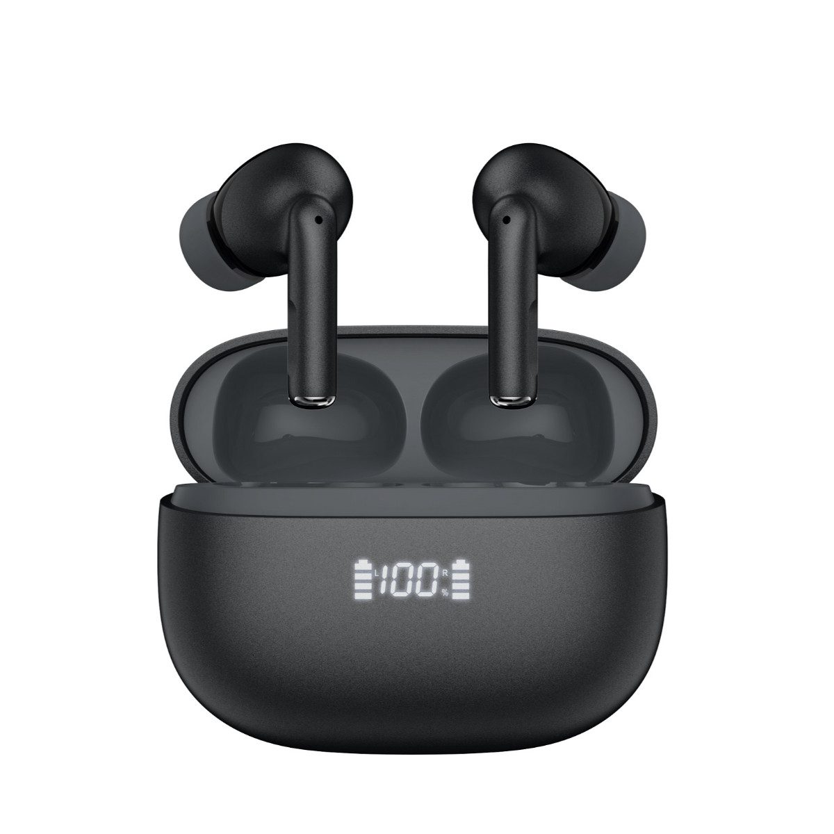 Platinet PM1002ANC Bluetooth-Kopfhörer (Bluetooth, LED Display zeigt Akkustand direkt am Ladecase an)