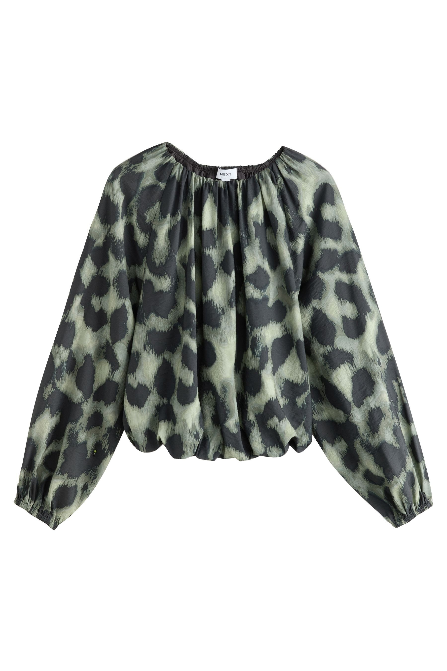 Next Langarmbluse Langärmeliges Top mit Ballonsaum, günstig online kaufen