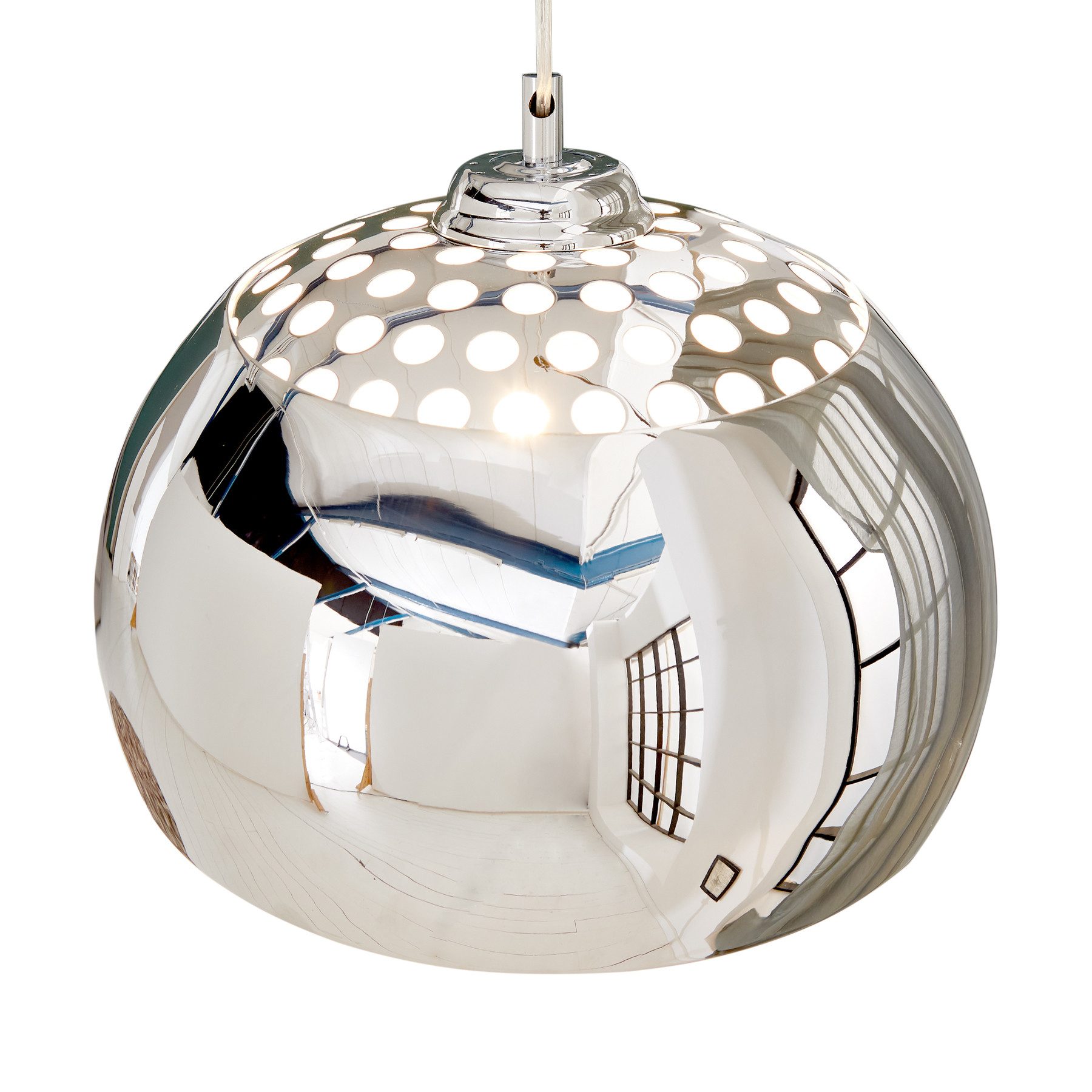 riess-ambiente Hängeleuchte CHROME BALL 32cm chrom, ohne Leuchtmittel, Wohn günstig online kaufen