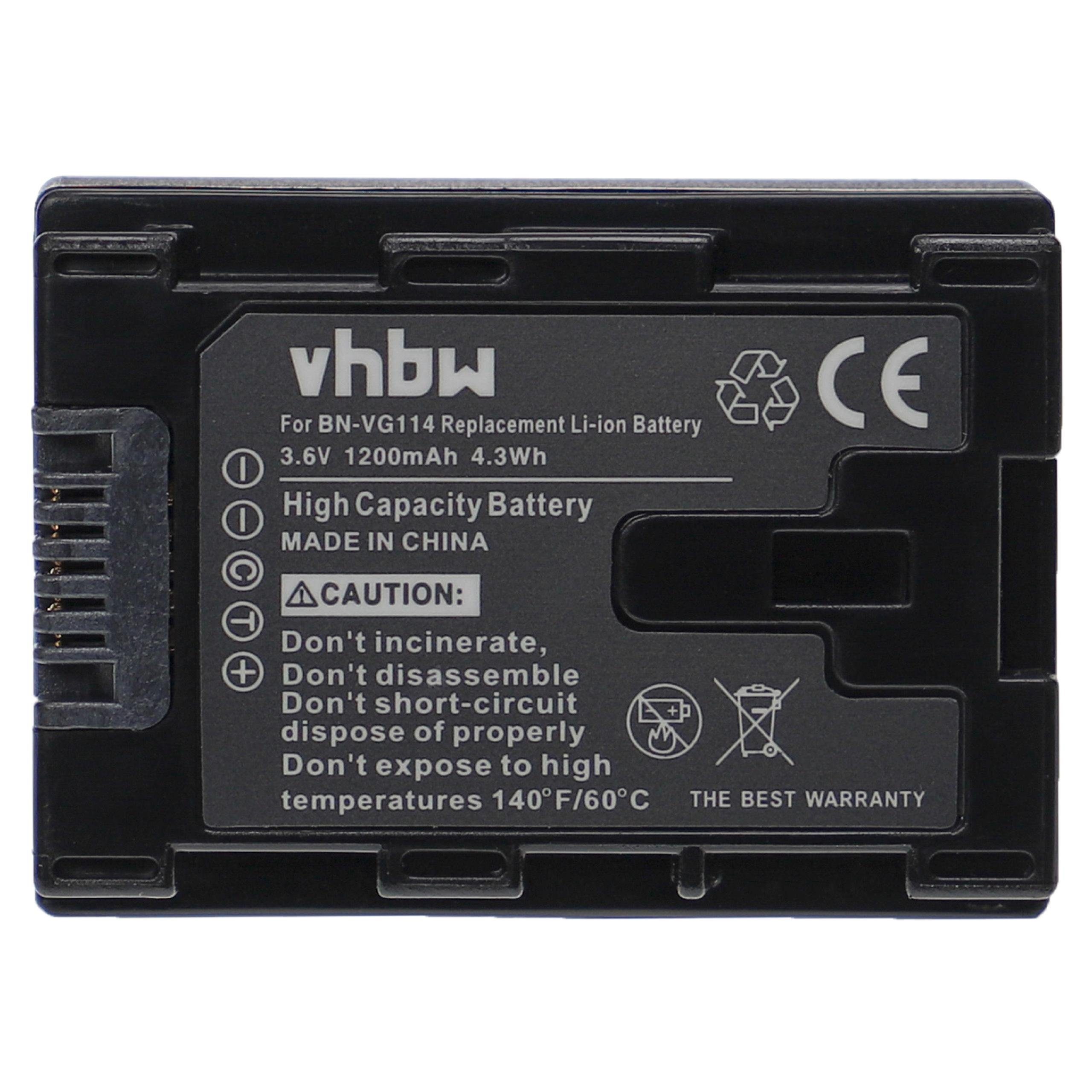 vhbw passend für JVC GZ-HM335, GZ-HM335BEU, GZ-HM340, GZ-HM35, GZ-HM350, Kamera-Akku 1200 mAh