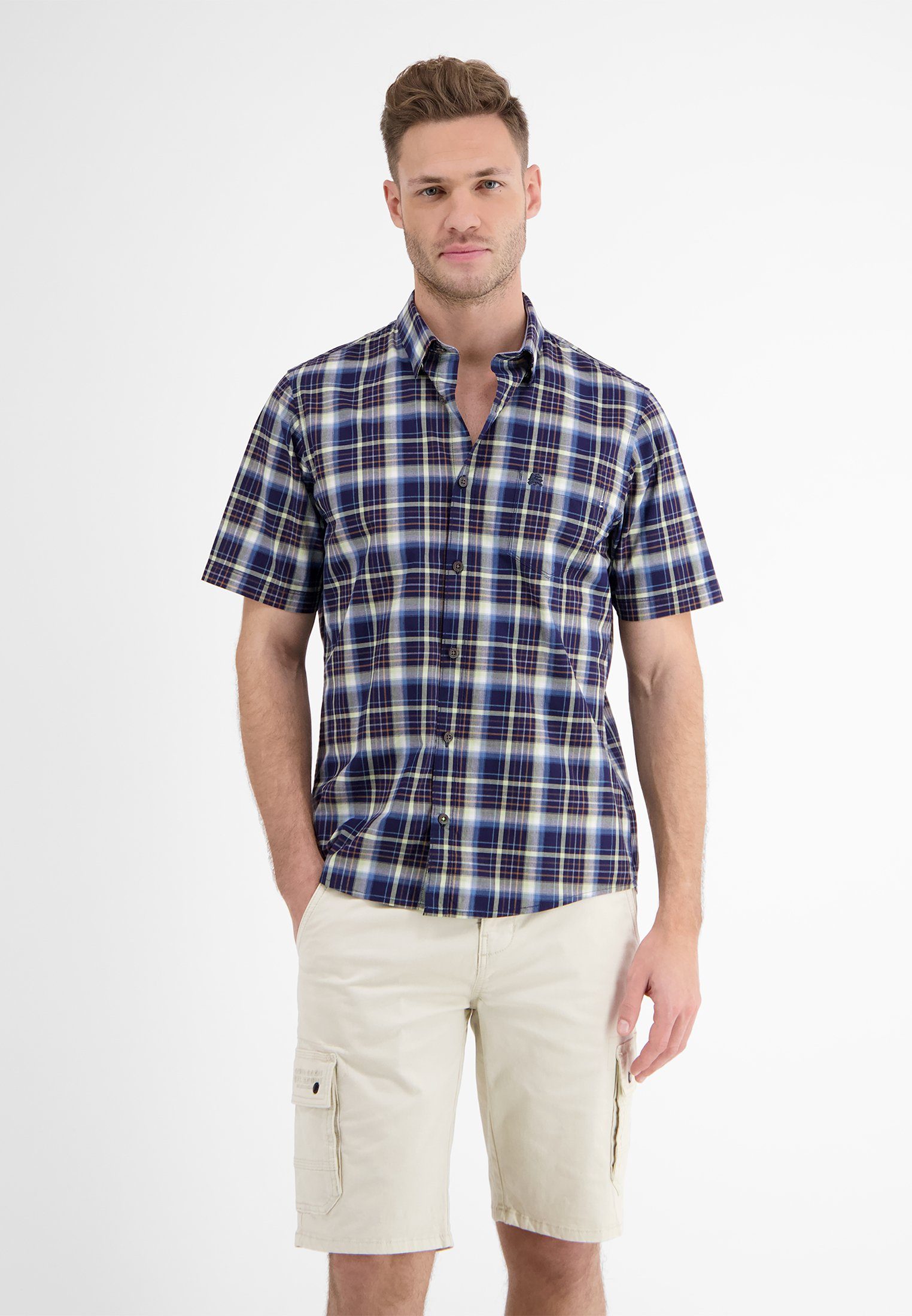 LERROS Kurzarmhemd LERROS Halbarmhemd *Poplin Check*