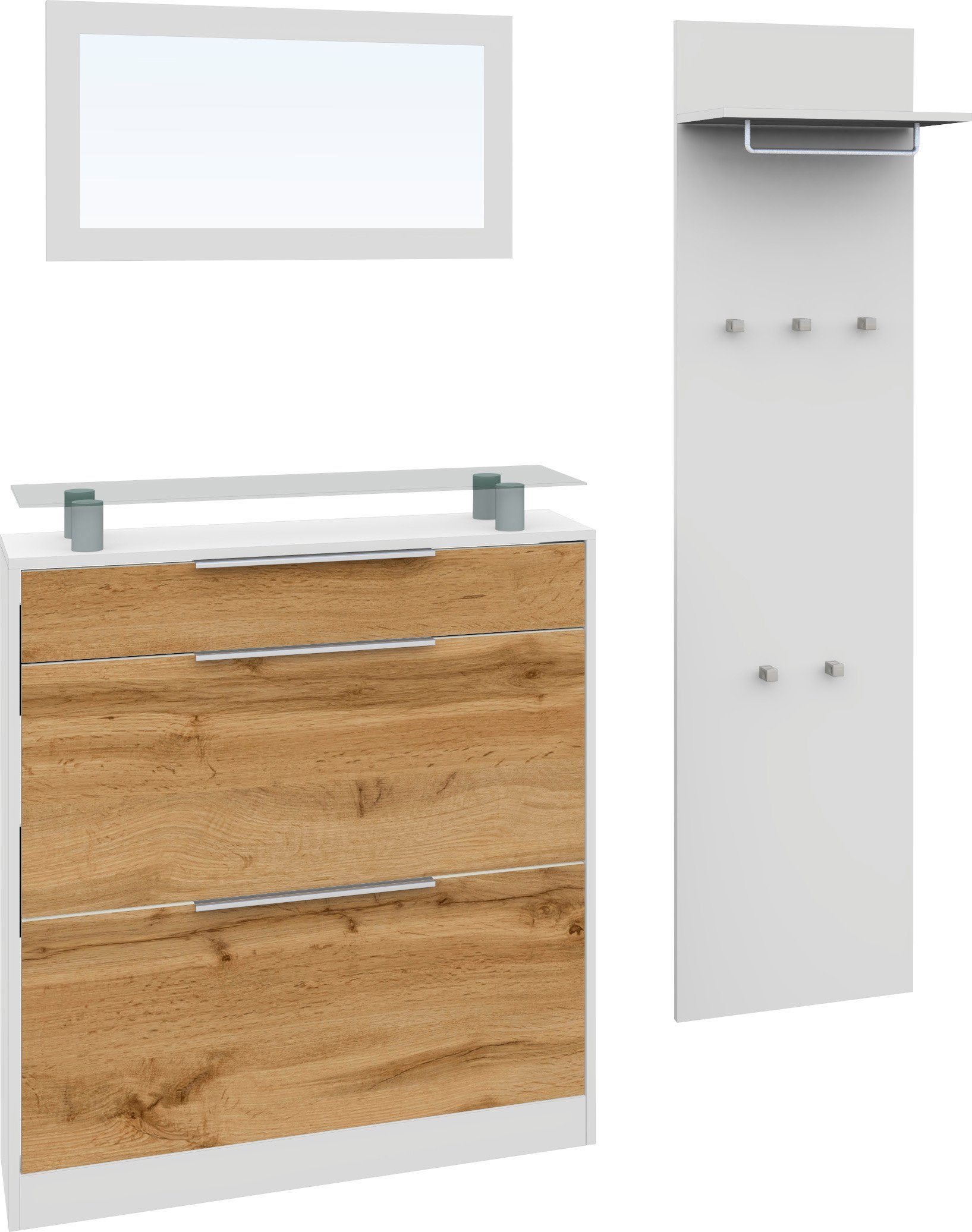 weiß matt/eichefarben wotan