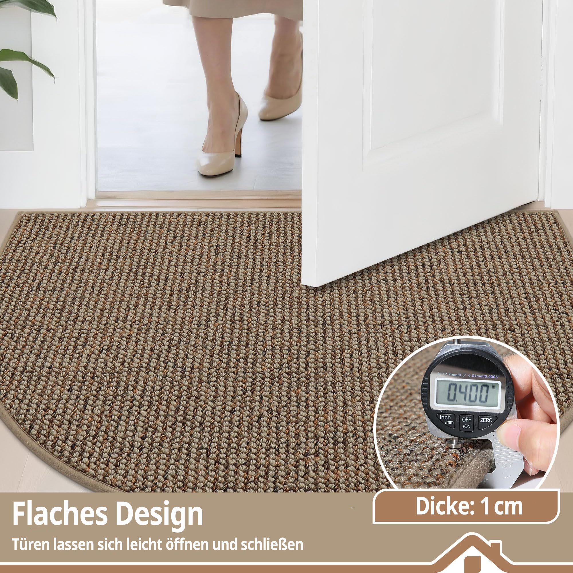 Agger Fußmatte Sisal-Fußmatte, Halbmond-Kratzmatte, Kratzbrett, strapazierfähige Kratz-Fußmatte für Katzen, dekorative Fußmatte – Bild 5 von 5