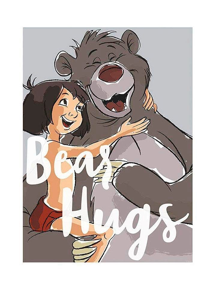 (1 St), Poster Disney Bear Wohnzimmer Hug, Komar Schlafzimmer, Kinderzimmer,