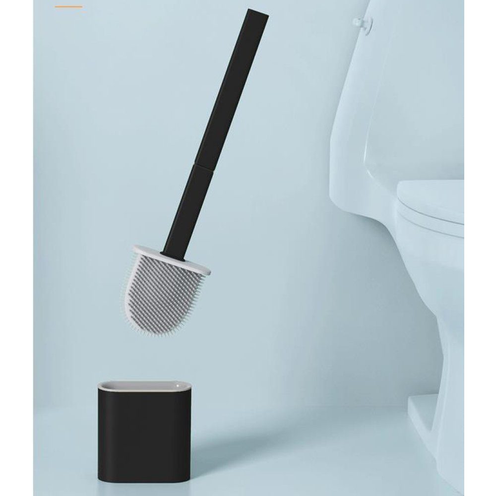 GelldG WC-Reinigungsbürste Silikon Toilettenbürste WC bürste mit Halter und Sockel