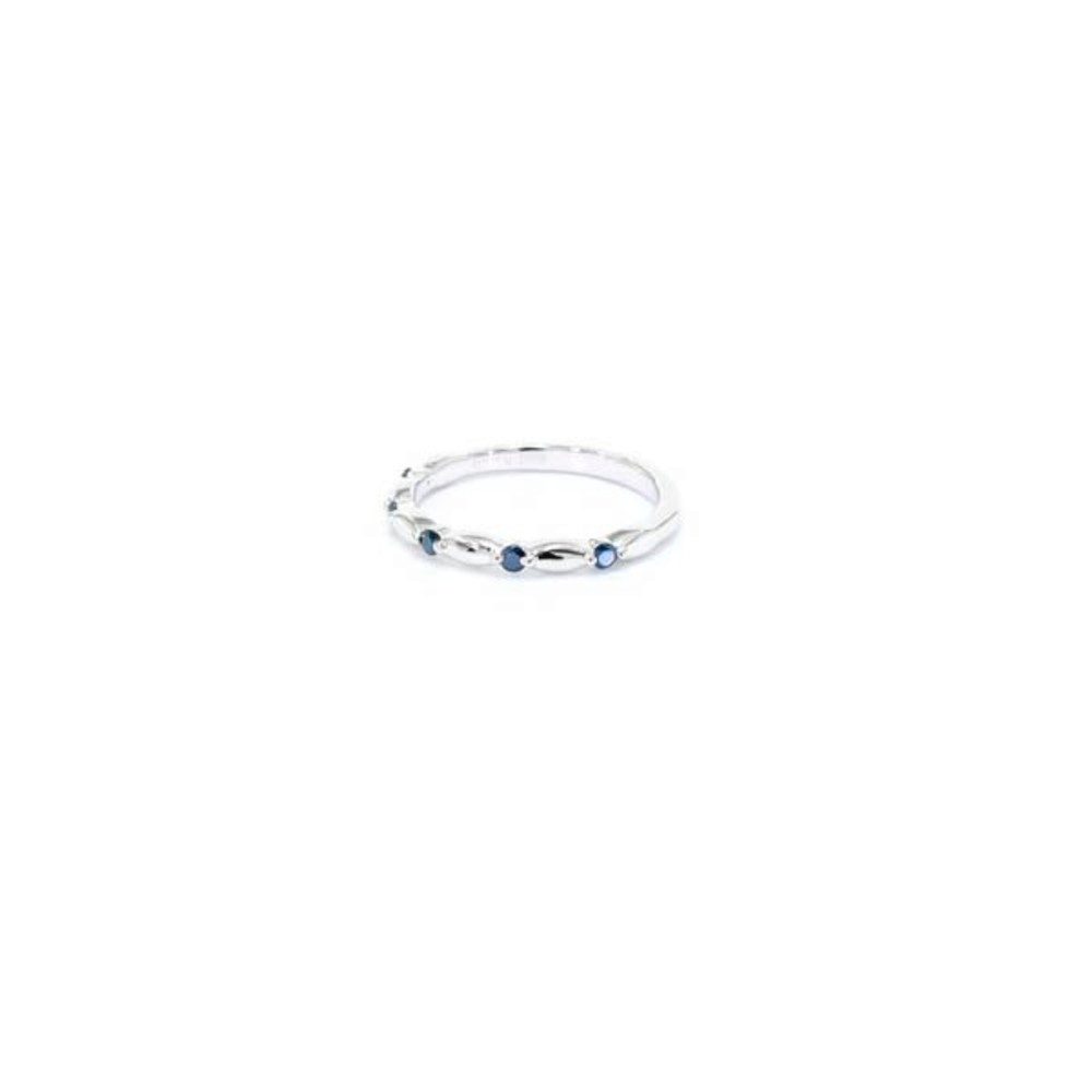 Cavill Diamantring Cavill Damenring 925 Sterlingsilber mit 0,165 ct blauen Diamanten (1-tlg)