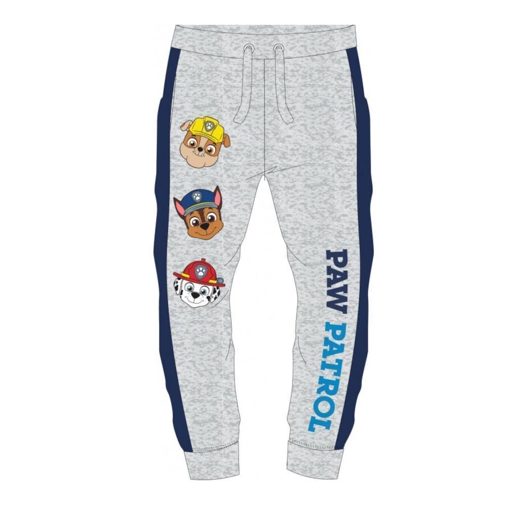 EplusM Jogginghose PAW Patrol Hose mit Schriftzug und Chase, Rubble und Marshall, grau