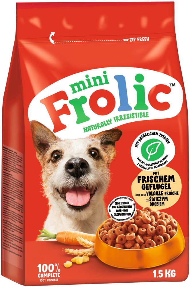 Frolic FROLIC™ Mini Beutel Geflügel 1,5kg, Trockenfutter für: Hunde