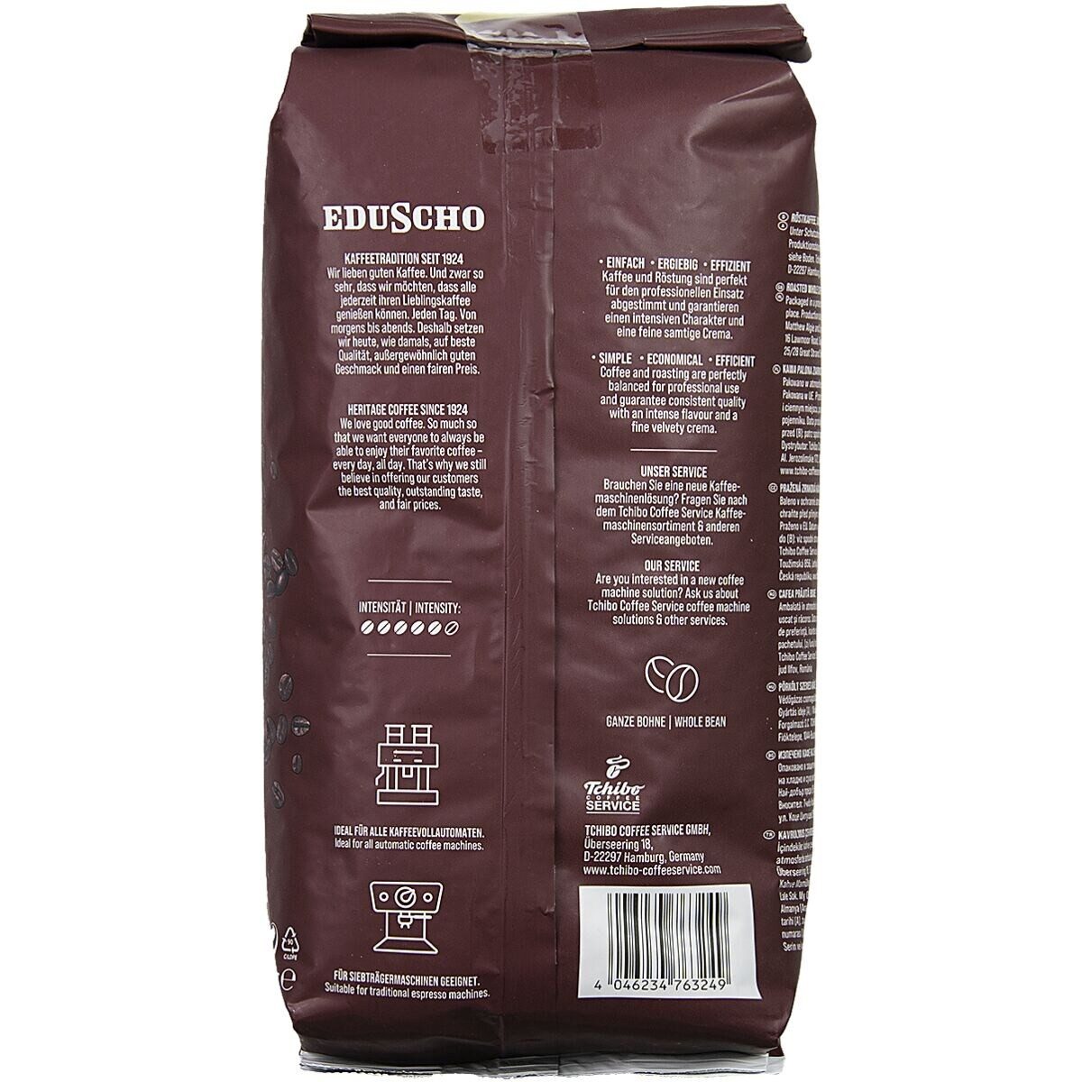 EDUSCHO Kaffee Espresso ganze Bohne, 1000 g, Espressobohnen