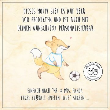 Mr. & Mrs. Panda Glas Fuchs Fußball spielen - Transparent - Geschenk, Dankeschön, Gewinn, F, Premium Glas, Edles Matt-Design