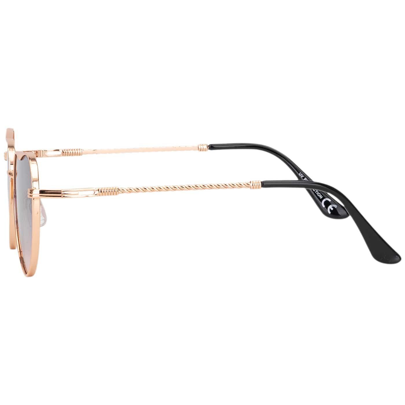 BEZLIT Eyewear Sonnenbrille Herz Form Designer Damen Sonnenbrille (1-St) mit lila-braun, blau-rot, grün-rosa, braun-blau und blau-rosa Linsen