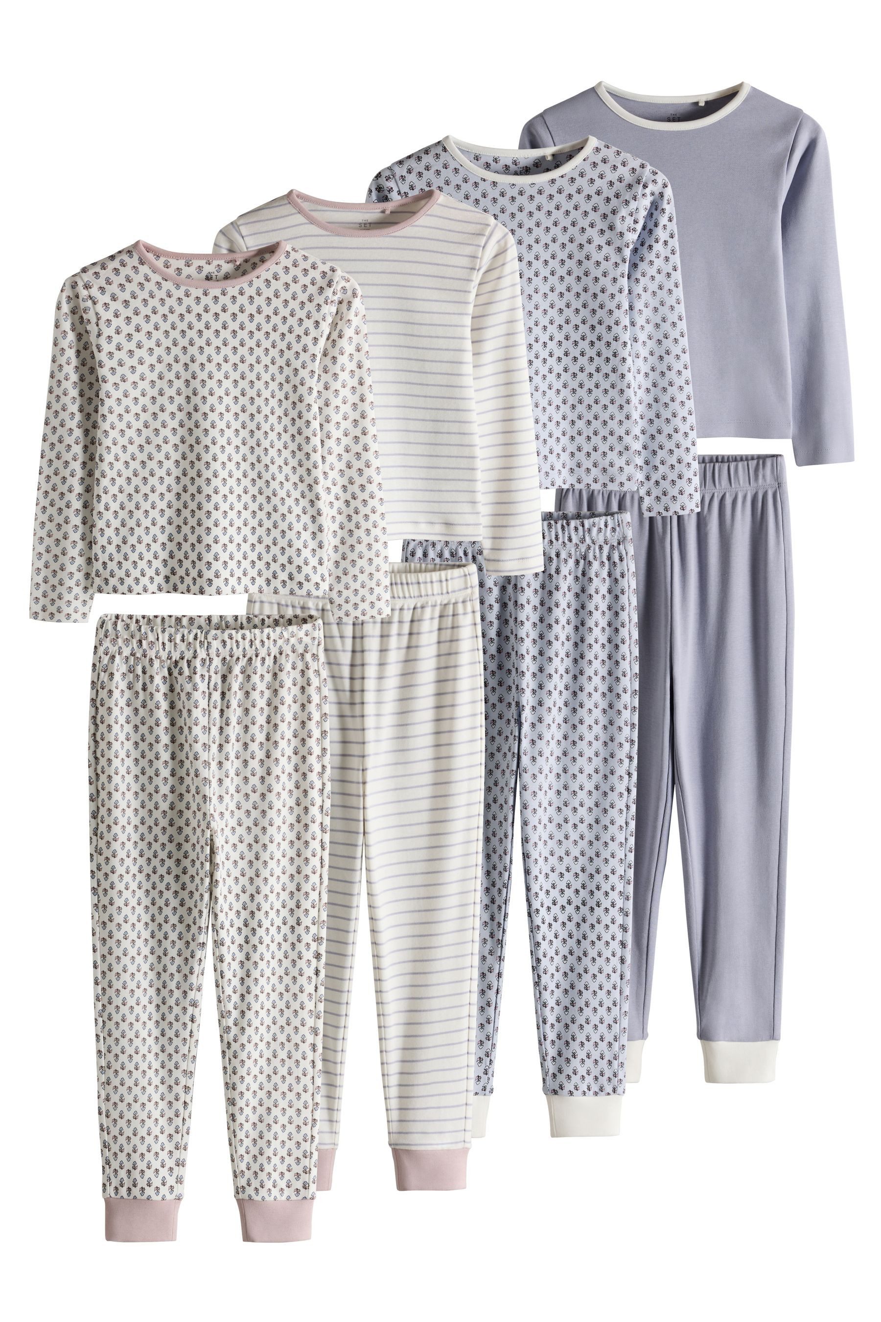The Set Pyjama The Set Kuschelige Schlafanzüge, 4er-Pack (8 tlg)