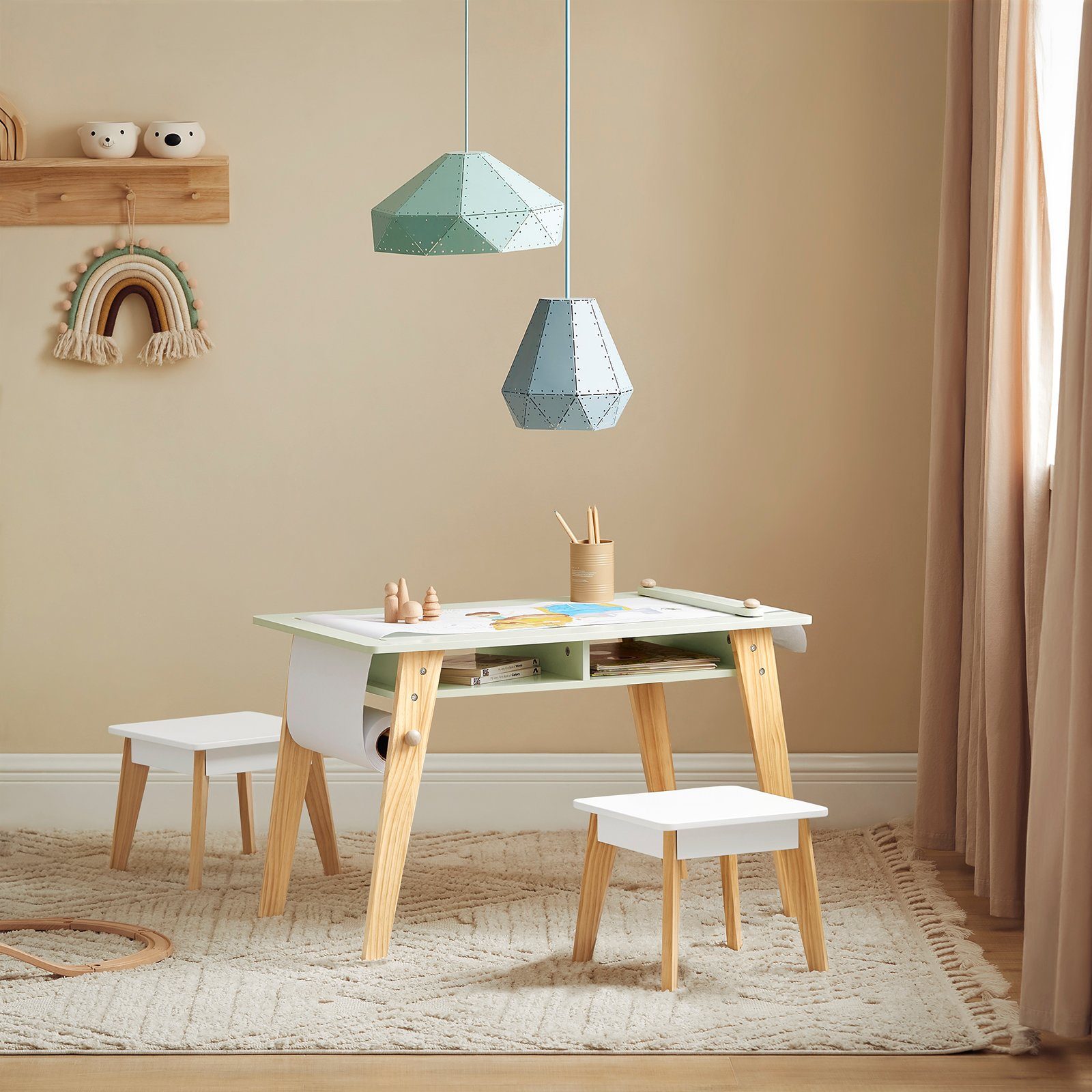 SoBuy Kindersitzgruppe KMB92, Kindertisch mit 2 günstig online kaufen