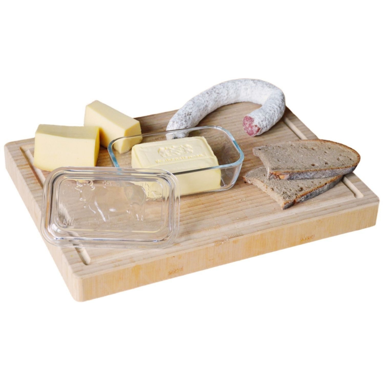Luminarc Butterdose Butter-Dose Glas Butter-Glocke Butter-Schale, Glas, (1x Butterglocke), Butterbehälter mit Kuh Motiv Spülmaschinenfest – Bild 5 von 5
