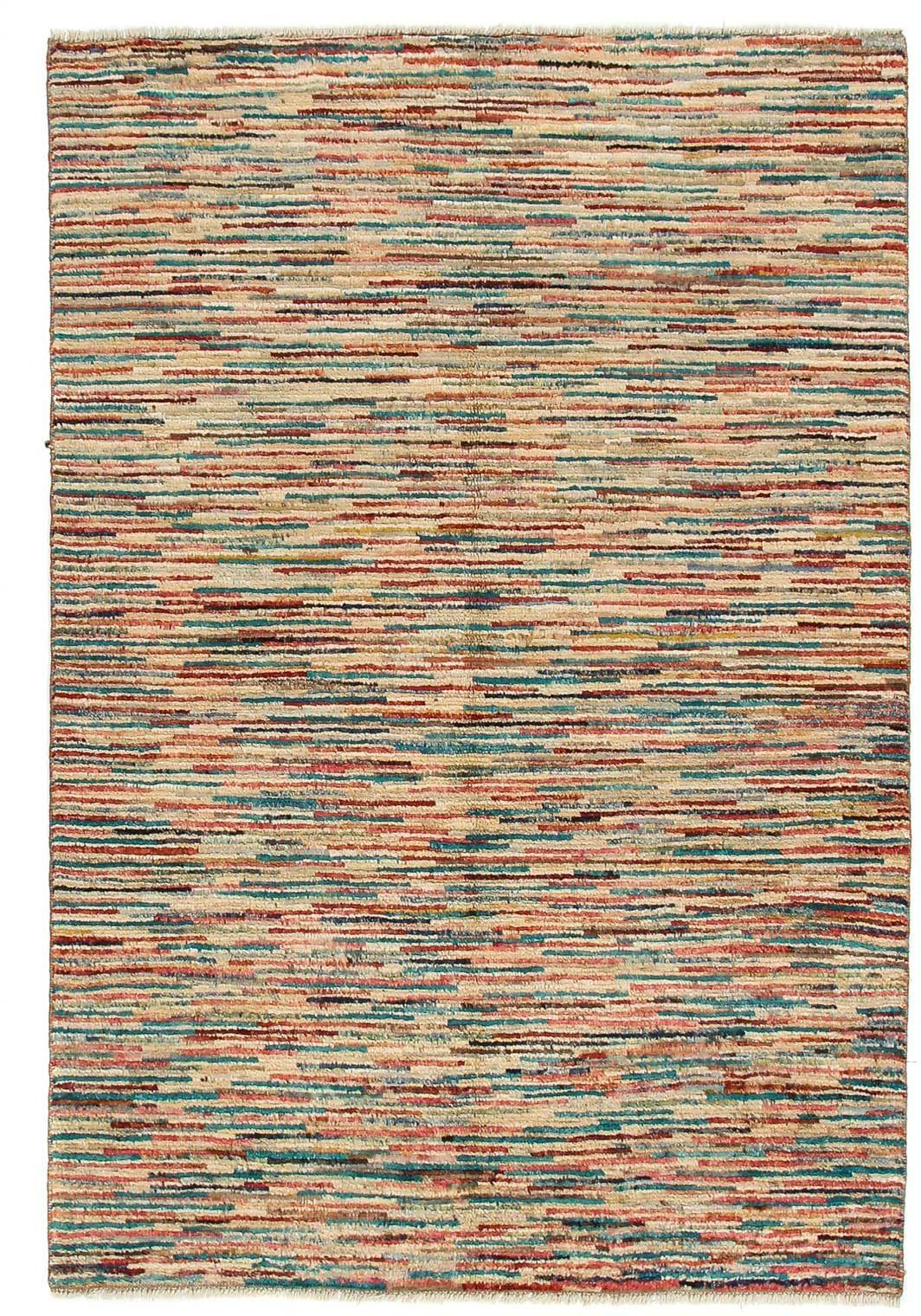 x Multicolore 180 cm, rechteckig, Wollteppich 8 120 Handgeknüpft morgenland, mm, Streifen Höhe: