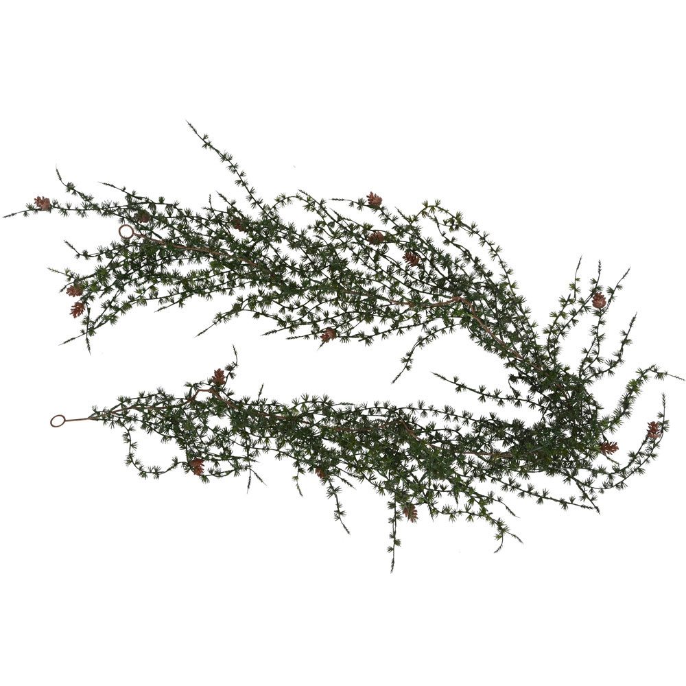 Kunstgirlande Zederngirlande WINTER grün braun L180cm Dekogirlande Tannengirlande mi, Posiwio