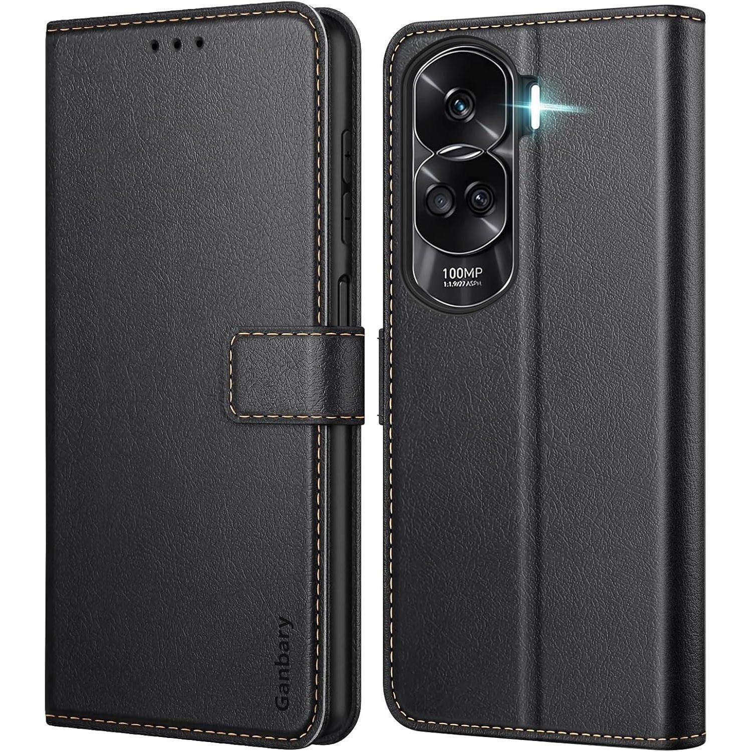 LuxusKollektion Flip Case Handyhülle für Honor 90 Lite - Klapphülle in Lederoptik
