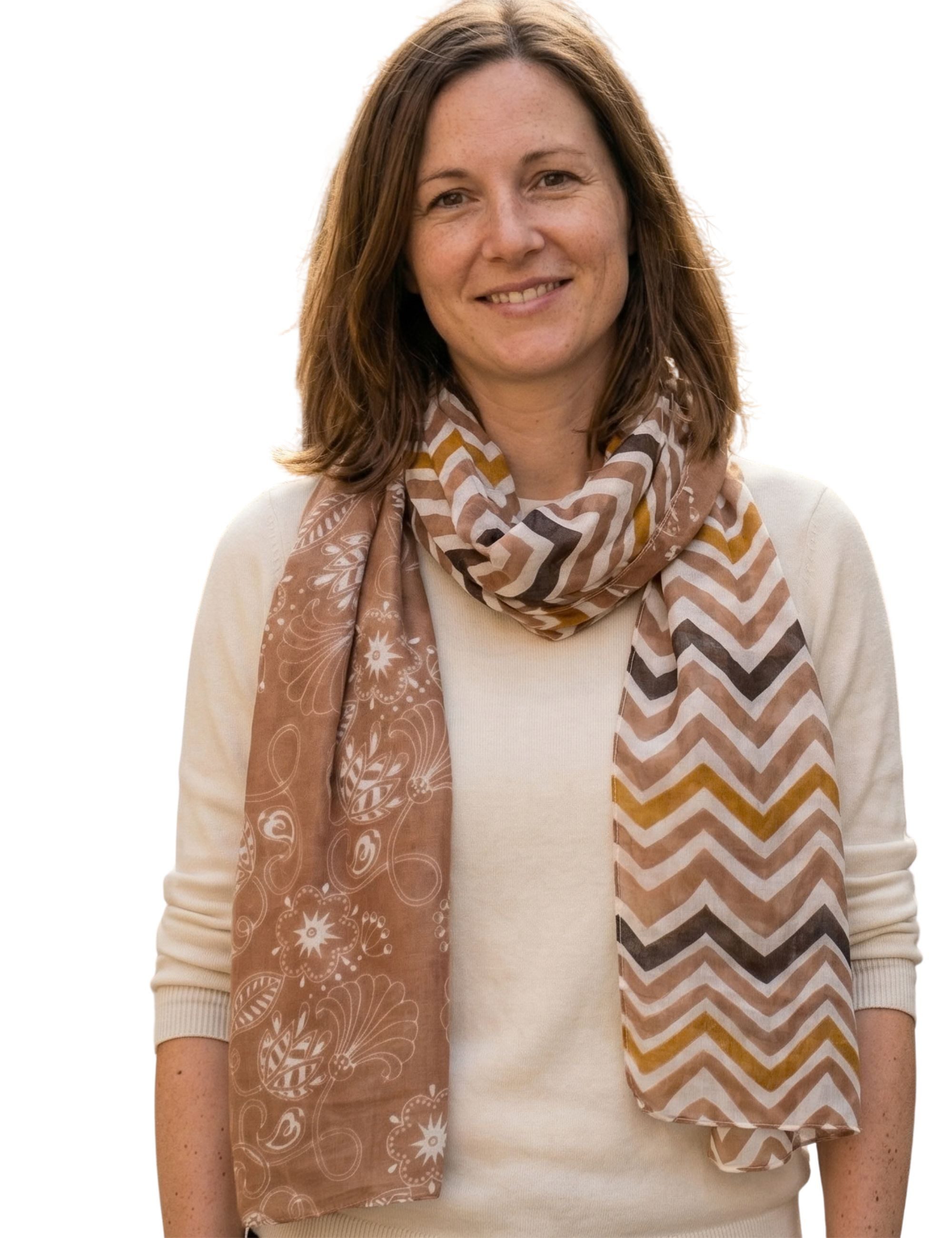 Halstuch Damen Schal Tuch Baumwolle Halstuch Sommer Scarf mit Blumen