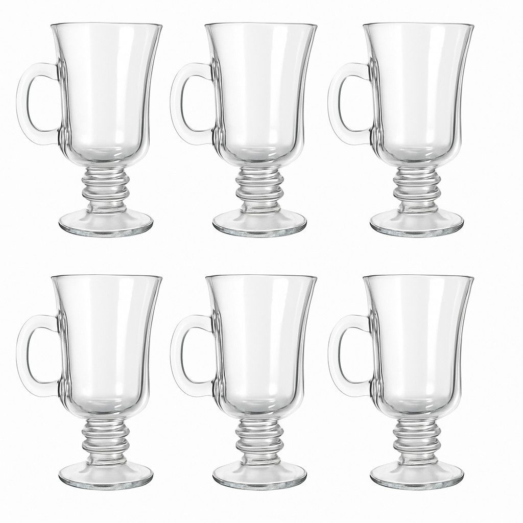 MelyshaHome Gläser-Set Verschiedene Modelle Henkelgläser Sets oder Doppelwandige Thermogläser, 12-tlg., ideal als Tee Kaffee Latte Macchiato Wasser Glühwein Grog Dessert Glas