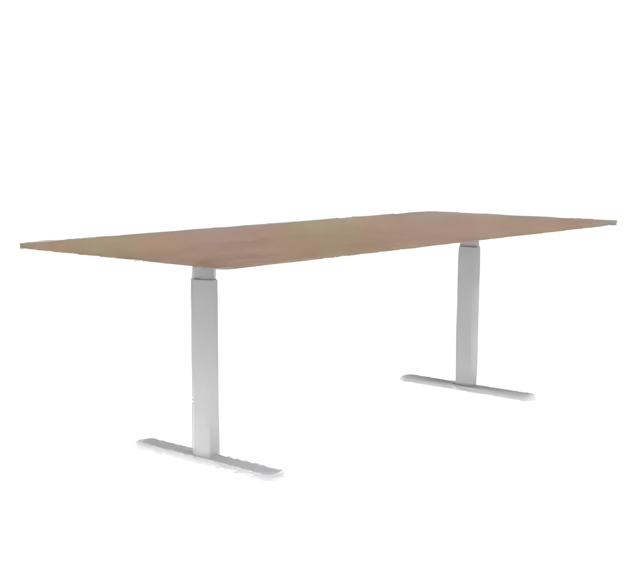 JVmoebel Arbeitstisch Moderner Konferenztisch aus Holz mit Edelstahlfüßen in Braun (1-St., 1x Tisch), Made in Europa