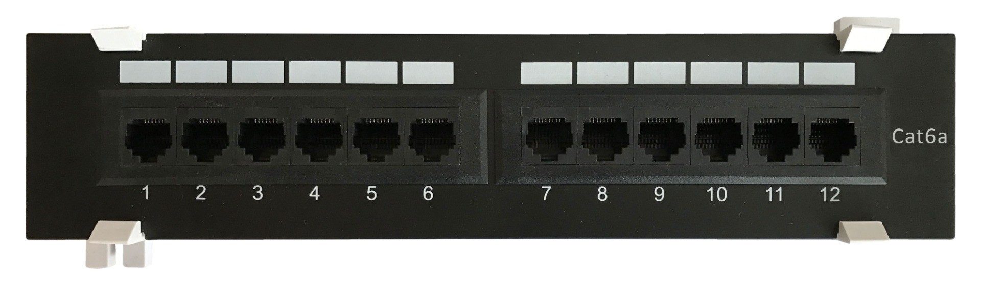 DSIT CAT 6a Wand Patchpanel, 12-fach UTP Netzwerk-Panel (12 Ports)