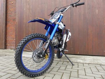 KXD Dirt-Bike 125ccm Dirtbike Pitbike Cross 4Takt 17/14 Zoll Blau Enduro Motorrad