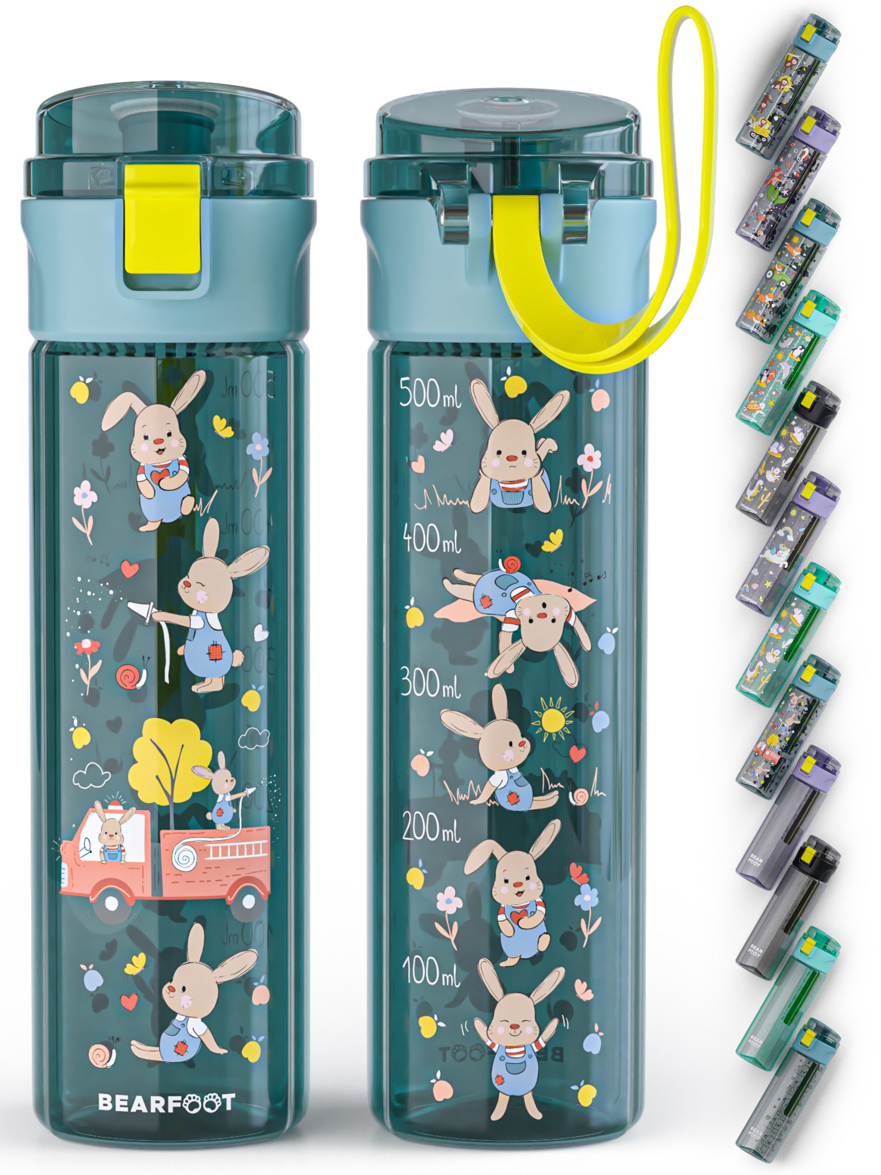 BEARFOOT Trinkflasche Trinkflasche Kinder, 500ml, leicht - Feuerwehr-blau