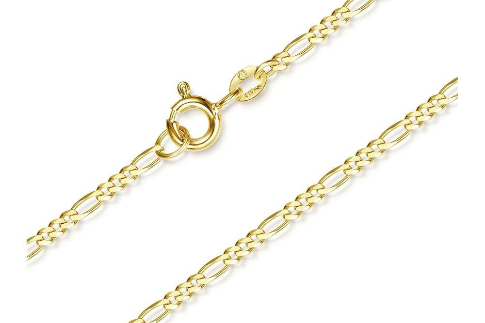 Silberkettenstore Goldkette Figarokette 2mm - echt 585 Gold, Länge wählbar von 38-70cm