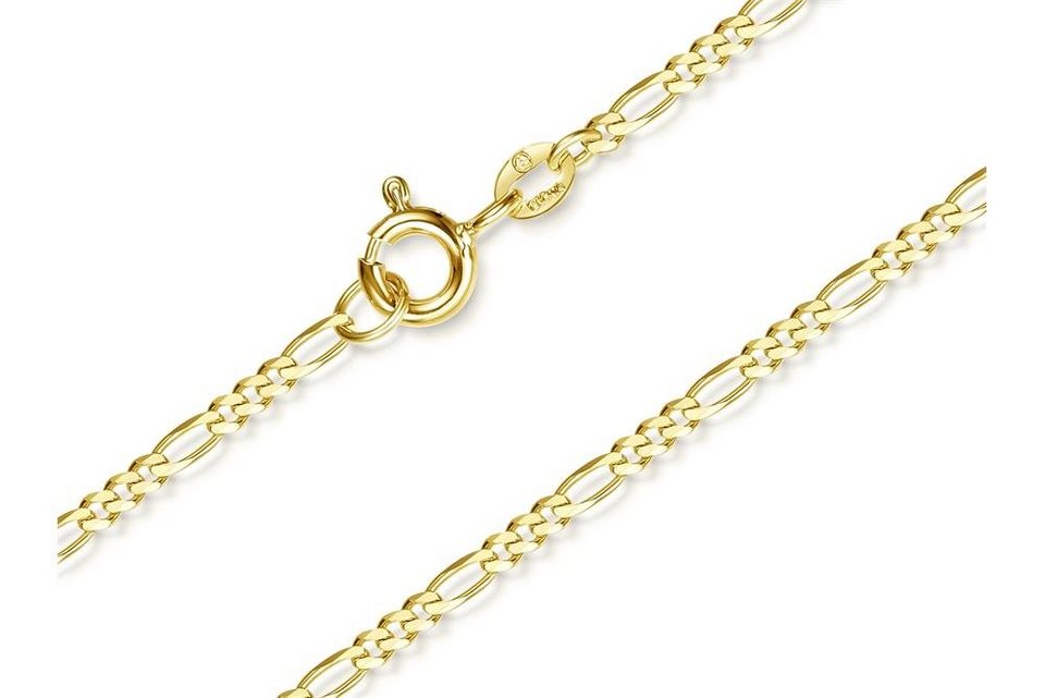 Silberkettenstore Goldkette Figarokette 2mm - echt 585 Gold, Länge wählbar  von 38-70cm