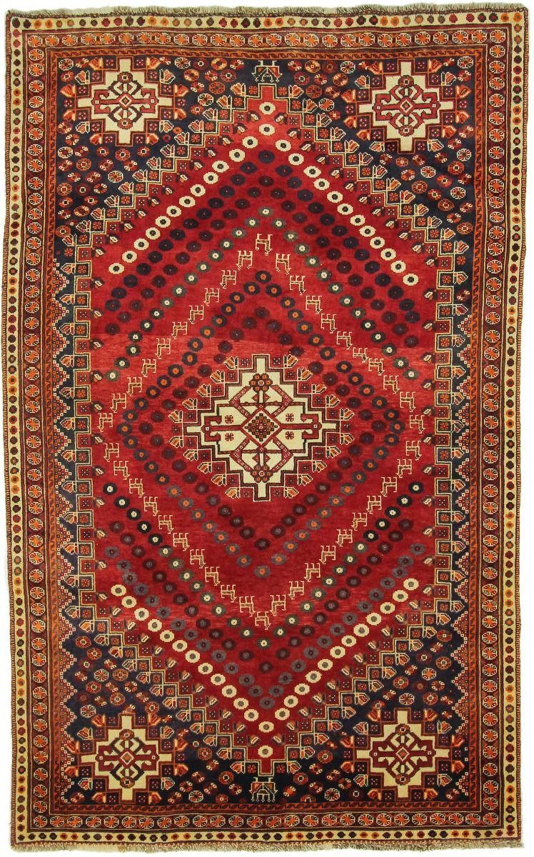 Orientteppich Handgeknüpfter 159x261 Perserteppich, rechteckig, Nain Trading, Orientteppich Höhe: Shiraz mm / 10