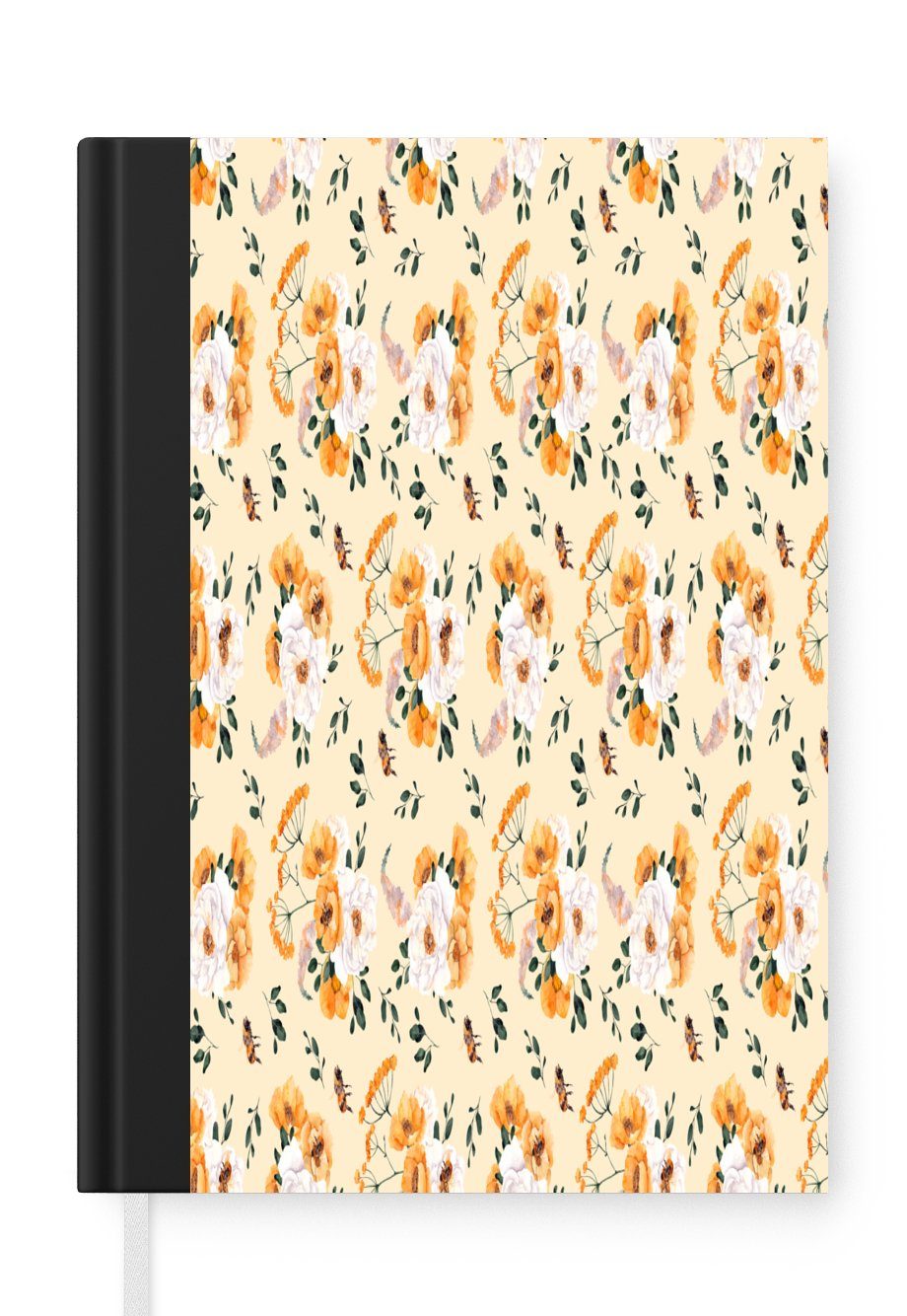 MuchoWow Notizbuch Blumen - Pastell - Farben, Journal, Merkzettel, Tagebuch, Notizheft, A5, 98 Seiten, Haushaltsbuch | Notizbücher