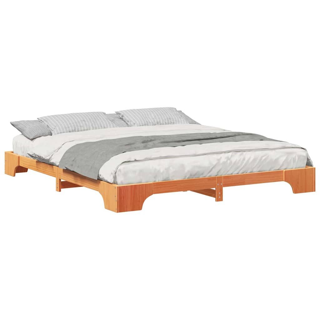 vidaXL Bett Bodenbettgestell Braun 180 x günstig online kaufen