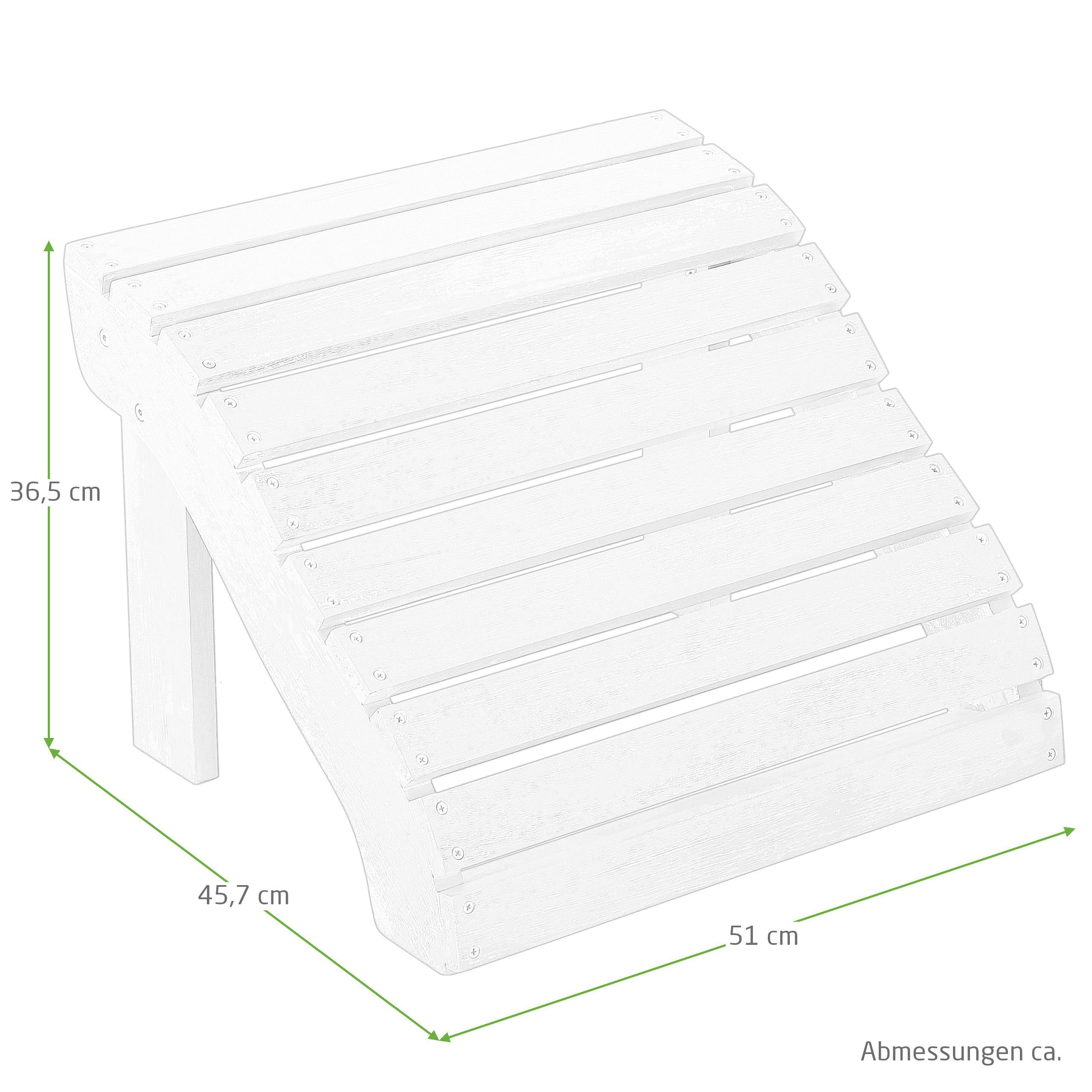 Raburg Gartensessel Adirondack Hartholz, passende Akazie Fußbank SUNJA SUNJA ALT-GRAU oder Deck-Chair/Hamburger Design-Gartenstuhl Design-Canadian Alsterstuhl, Premium, Raburg XXL Premium Fußhocker