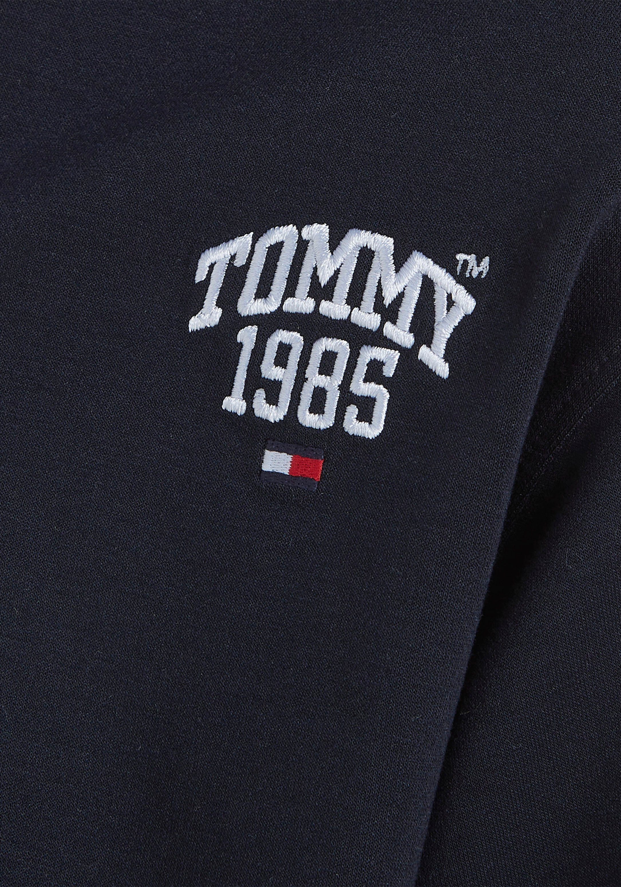 Tommy Hilfiger Sweatshirt mit HALF der Logodruck auf Brust ZIP TOMMY VARSITY