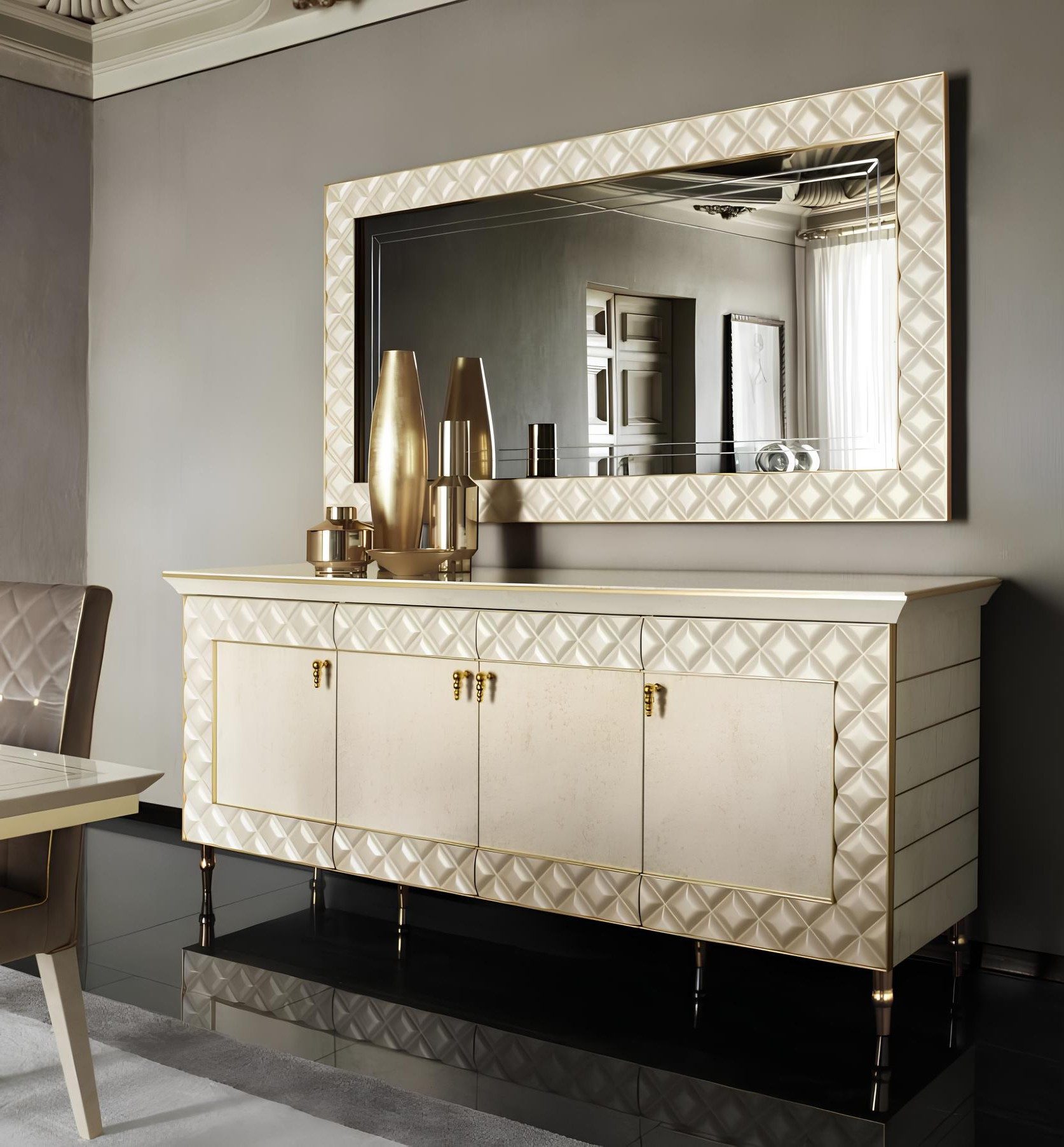 Xlmoebel Wandspiegel Großer Spiegel XXL im royal Rokoko Barock Jugendstil Design, Made in Europa