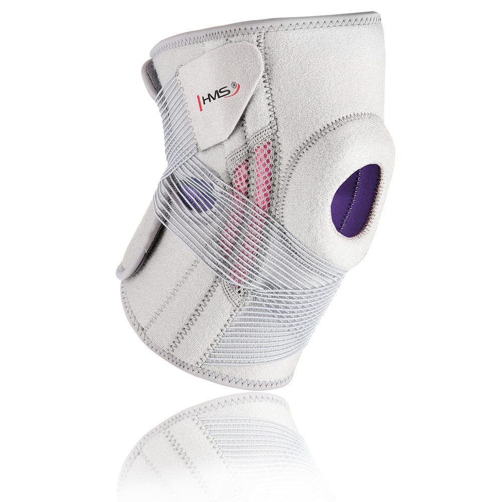 HMS Kniebandage Kniestütze Gelenkbandage Patellastütze (Spar-Set, 1-tlg., 49 x 25 cm weich), Klettverschluss, anatomisch, Patellastütze