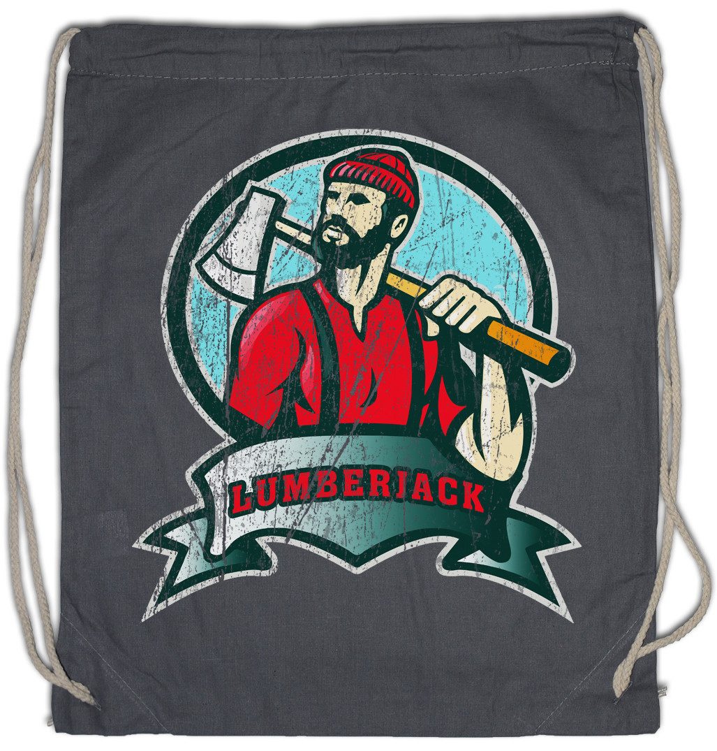 Turnbeutel Lumberjack IV Turnbeutel Holzfäller Axt Waldarbeiter Förster Logger